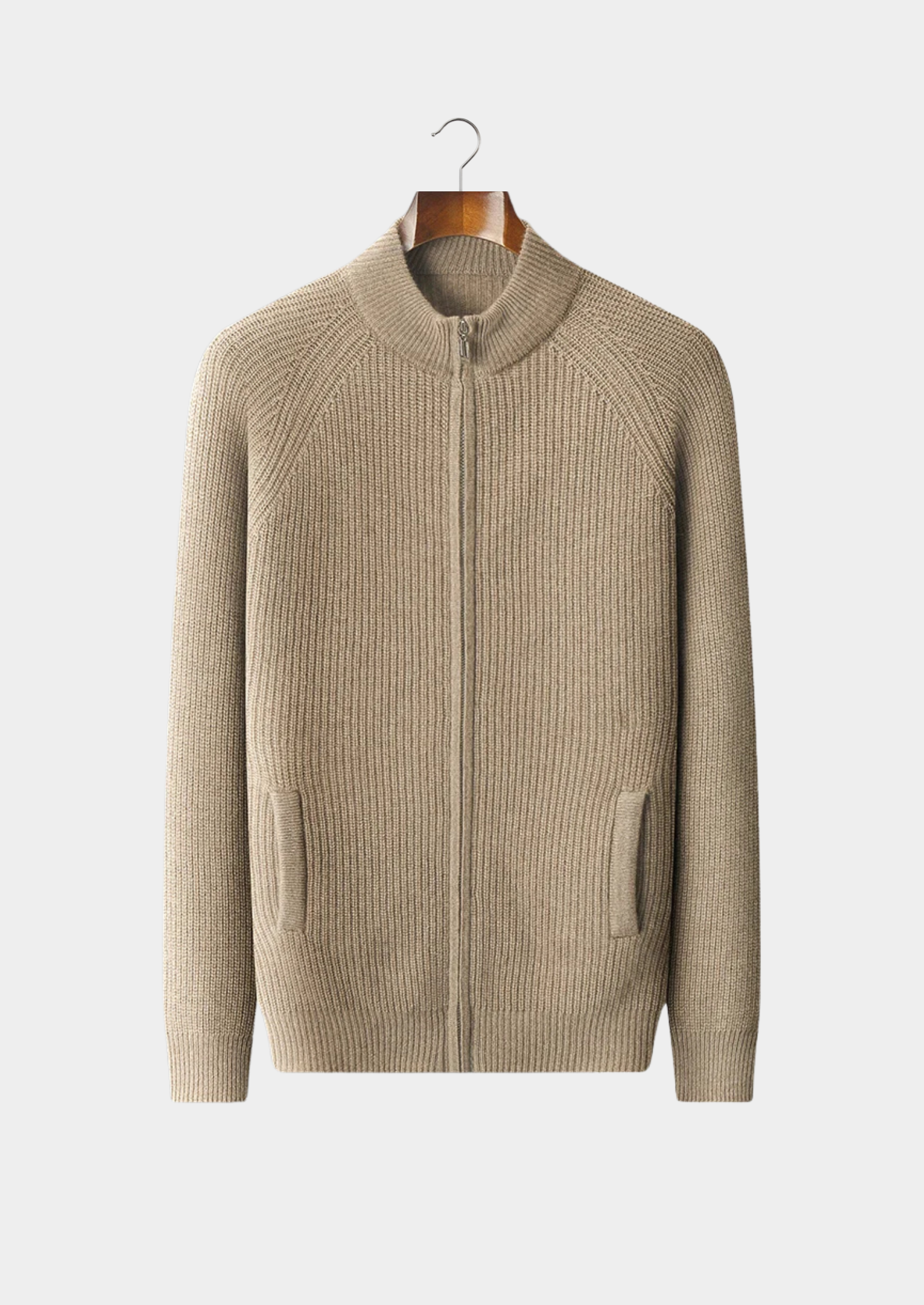 Cashmere Ribbed Classic Cardigan