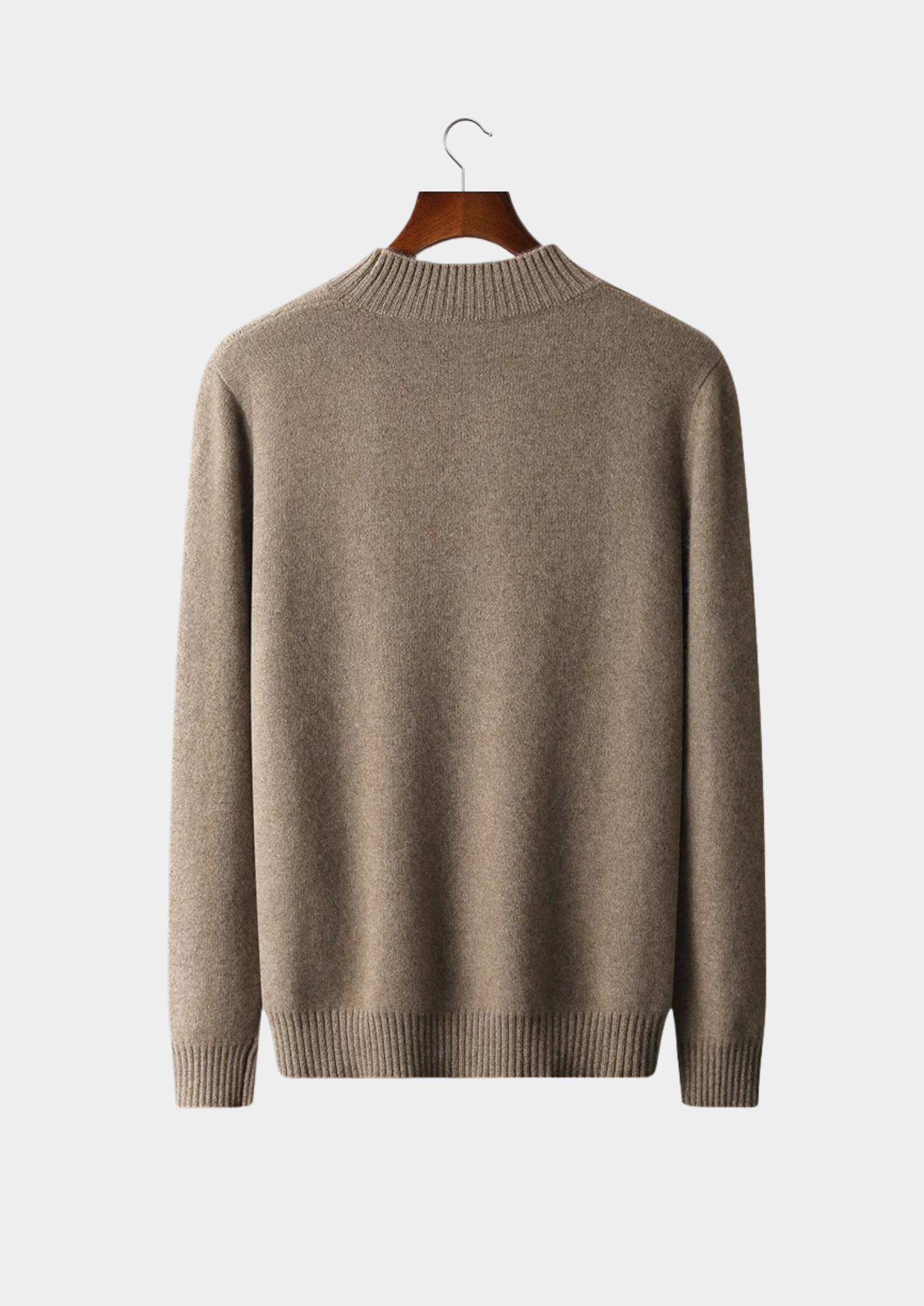 Merino Wool Jacquard Mockneck Pullover