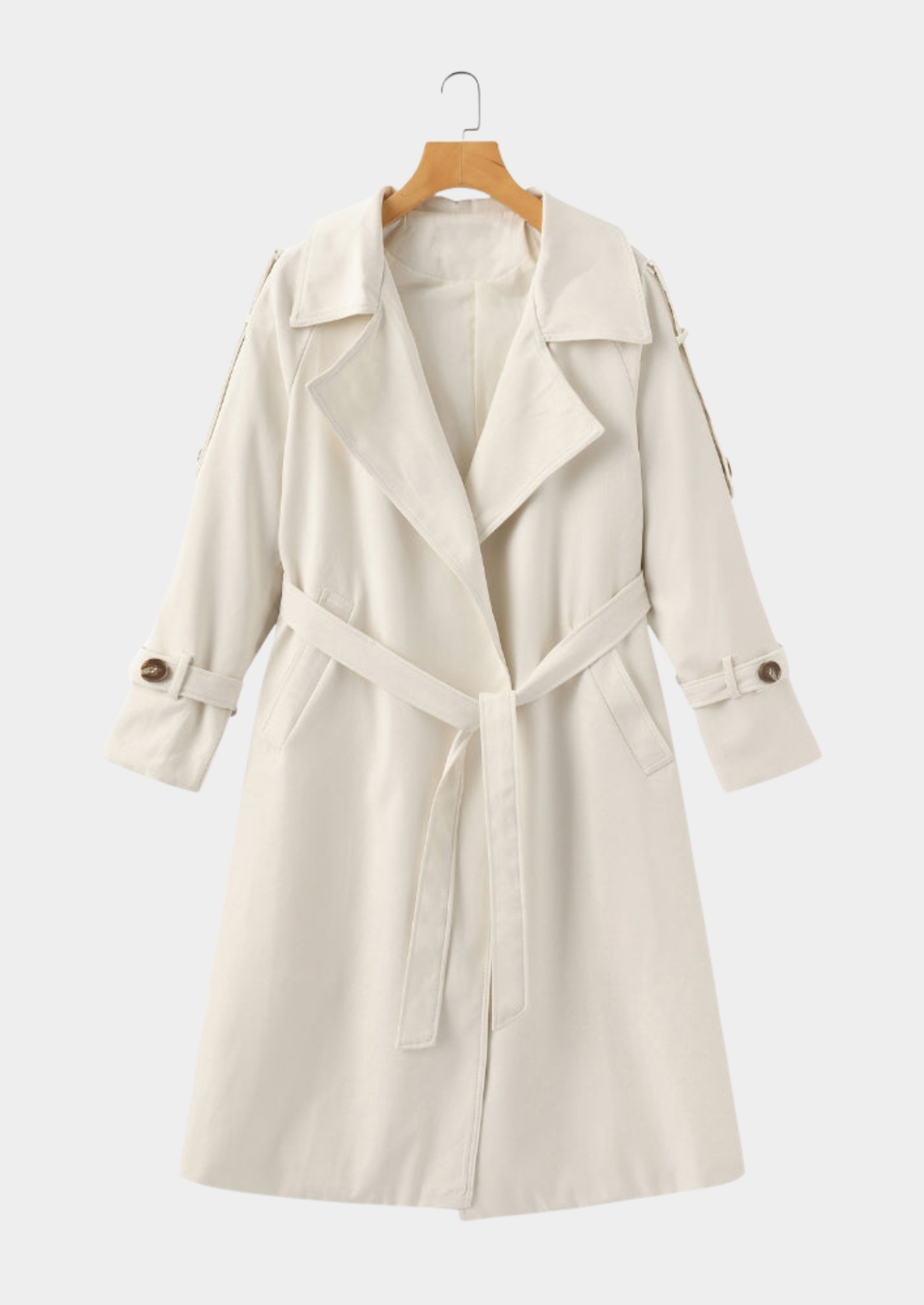 Structured Trench Coat with Lapels Women