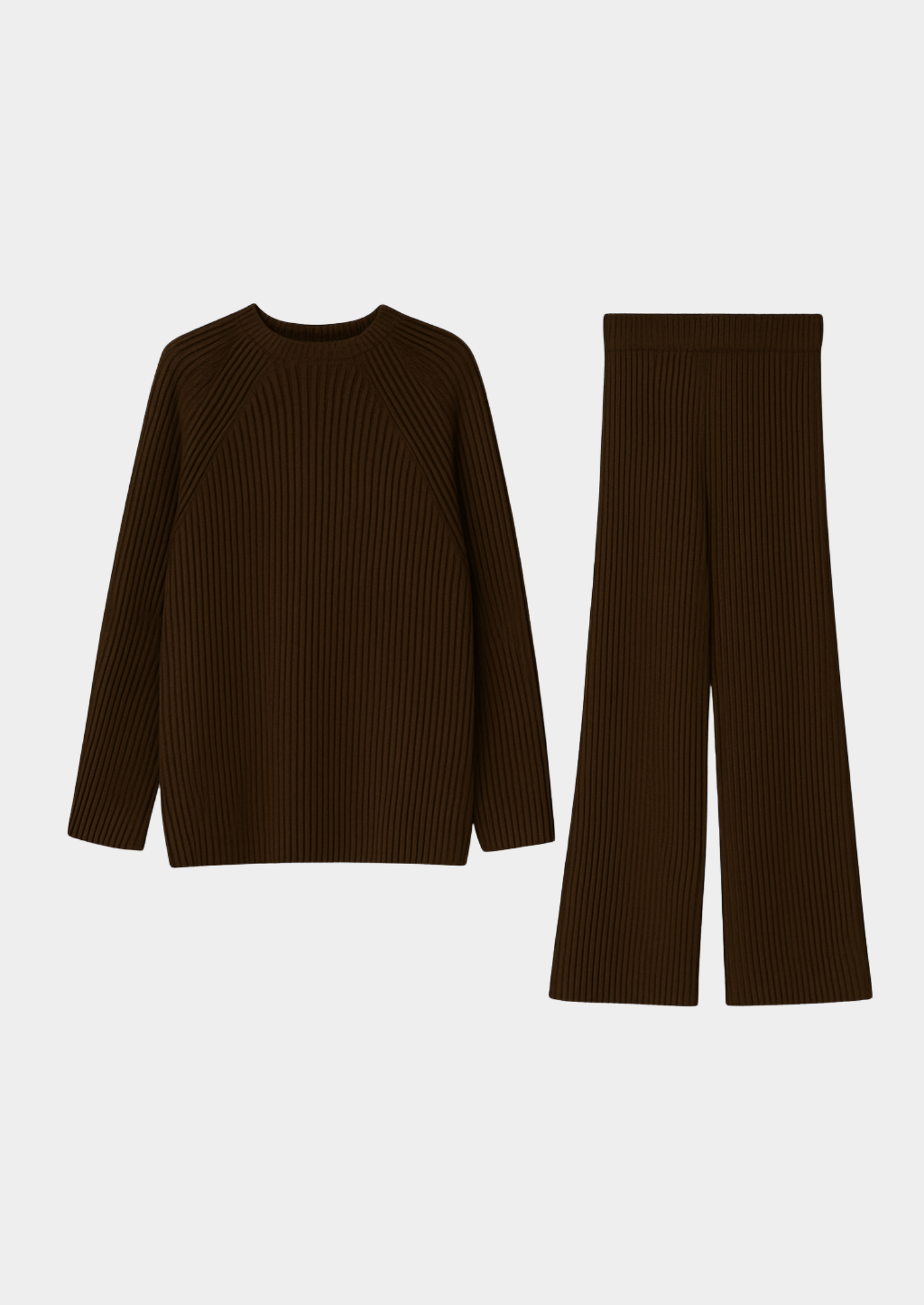 Ribbed Knit Loungewear Set Women