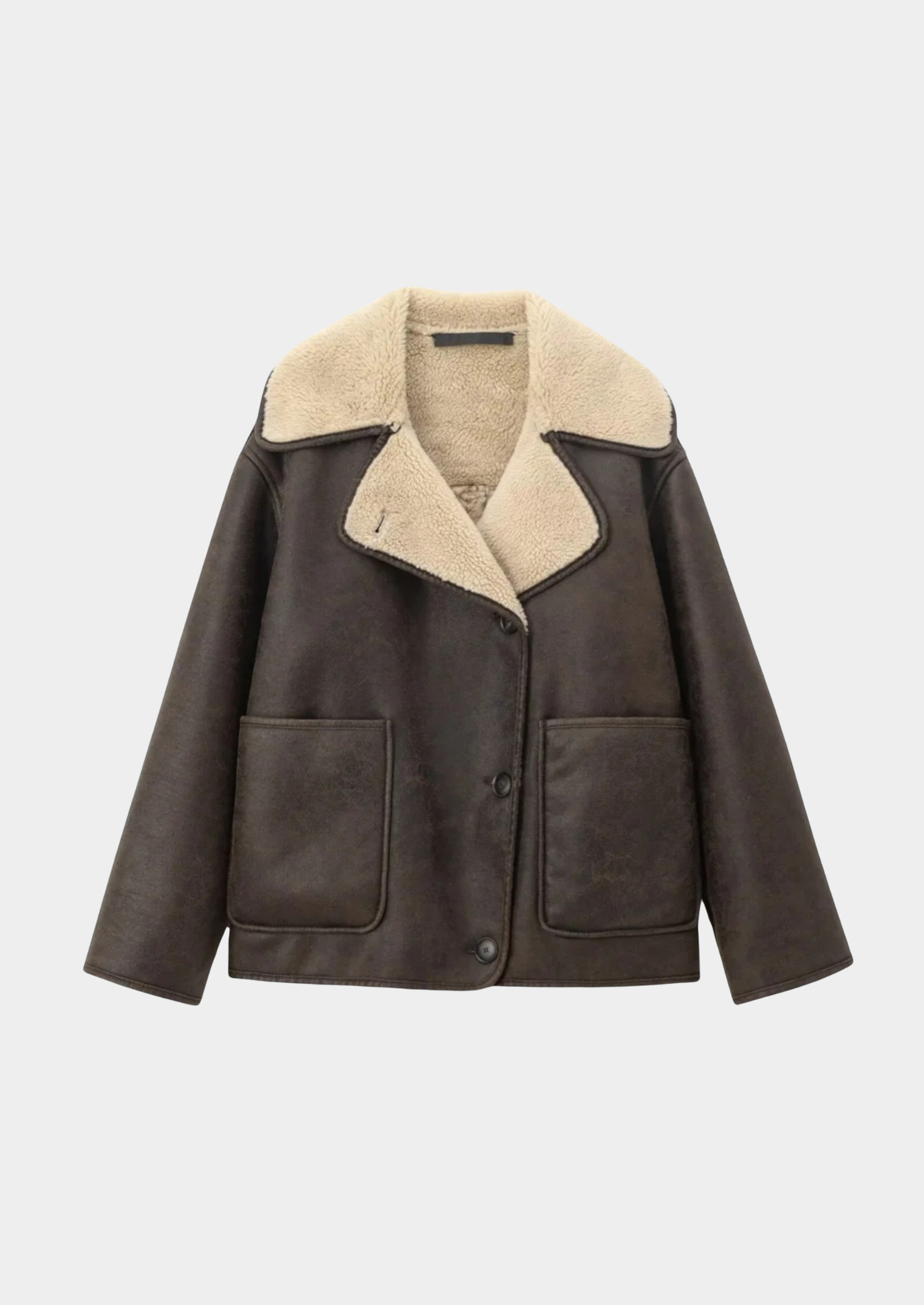 Heritage Fleece Jacket - Classic Single-Breasted Winter Coat Women