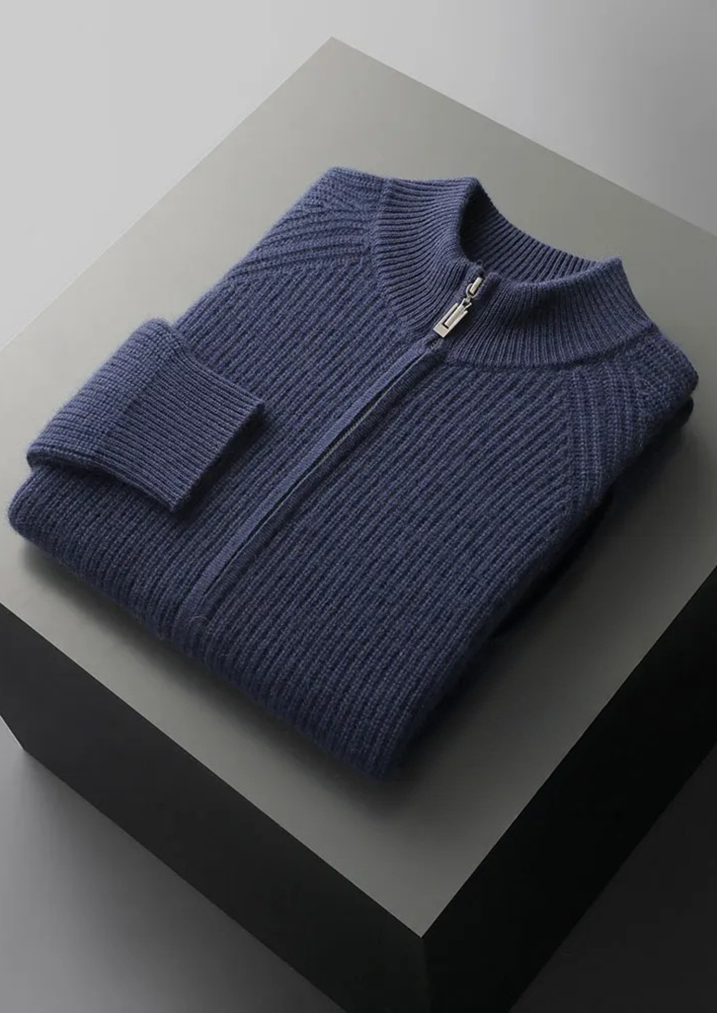Cashmere Ribbed Classic Cardigan