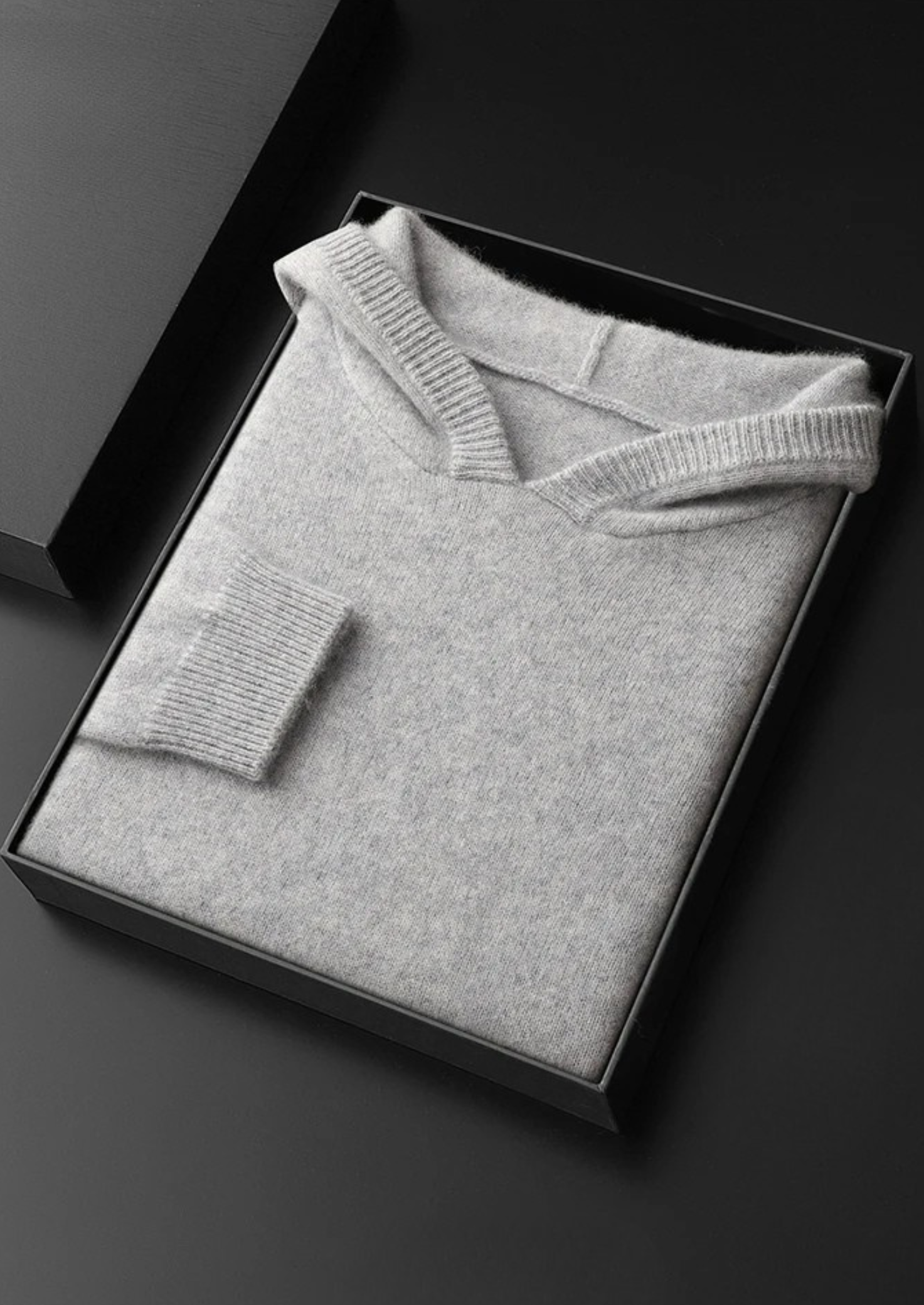 Cashmere Premium Hooded Zip Knit