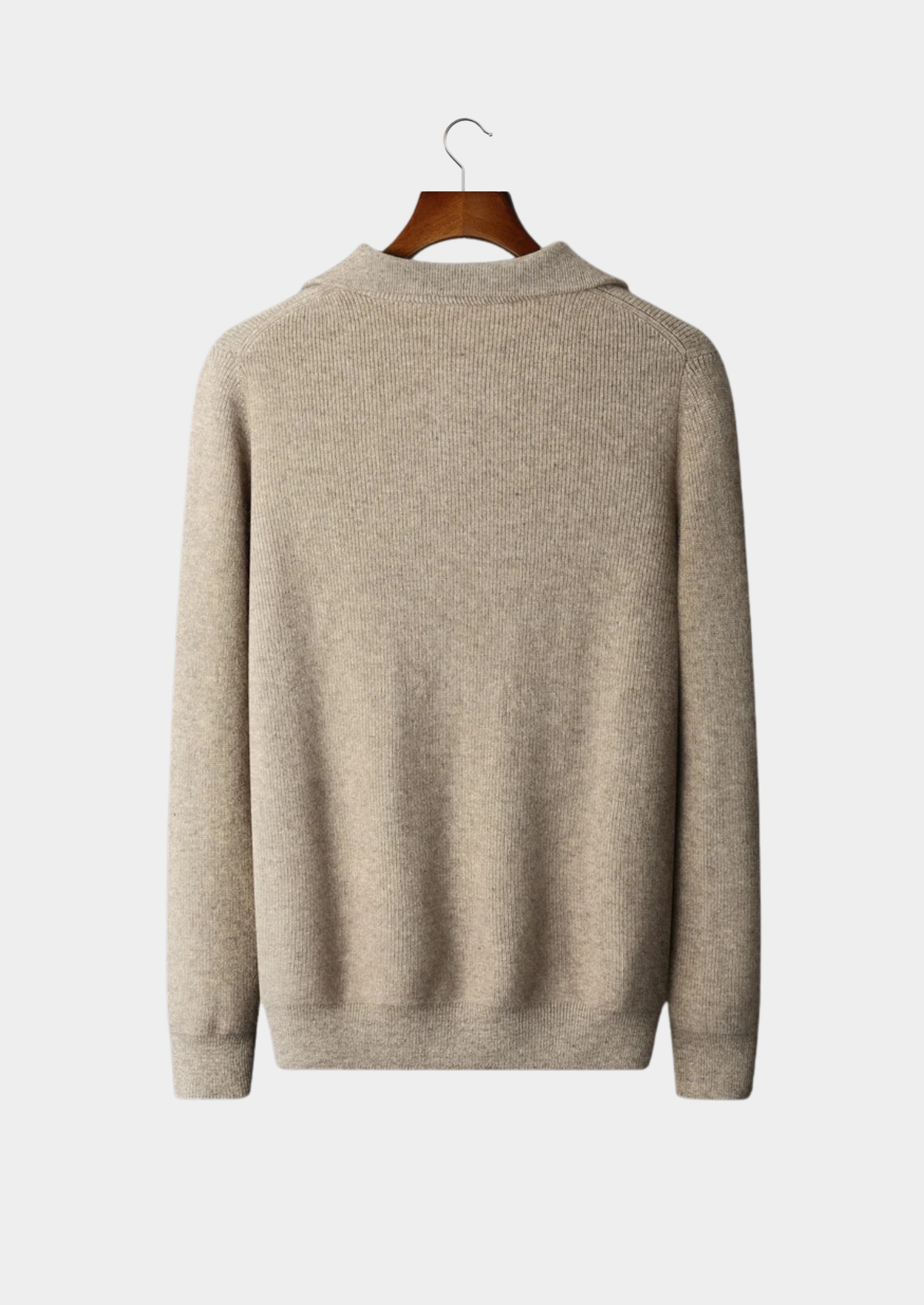 Men’s Cashmere Ribbed Half-Zip Knit Sweater