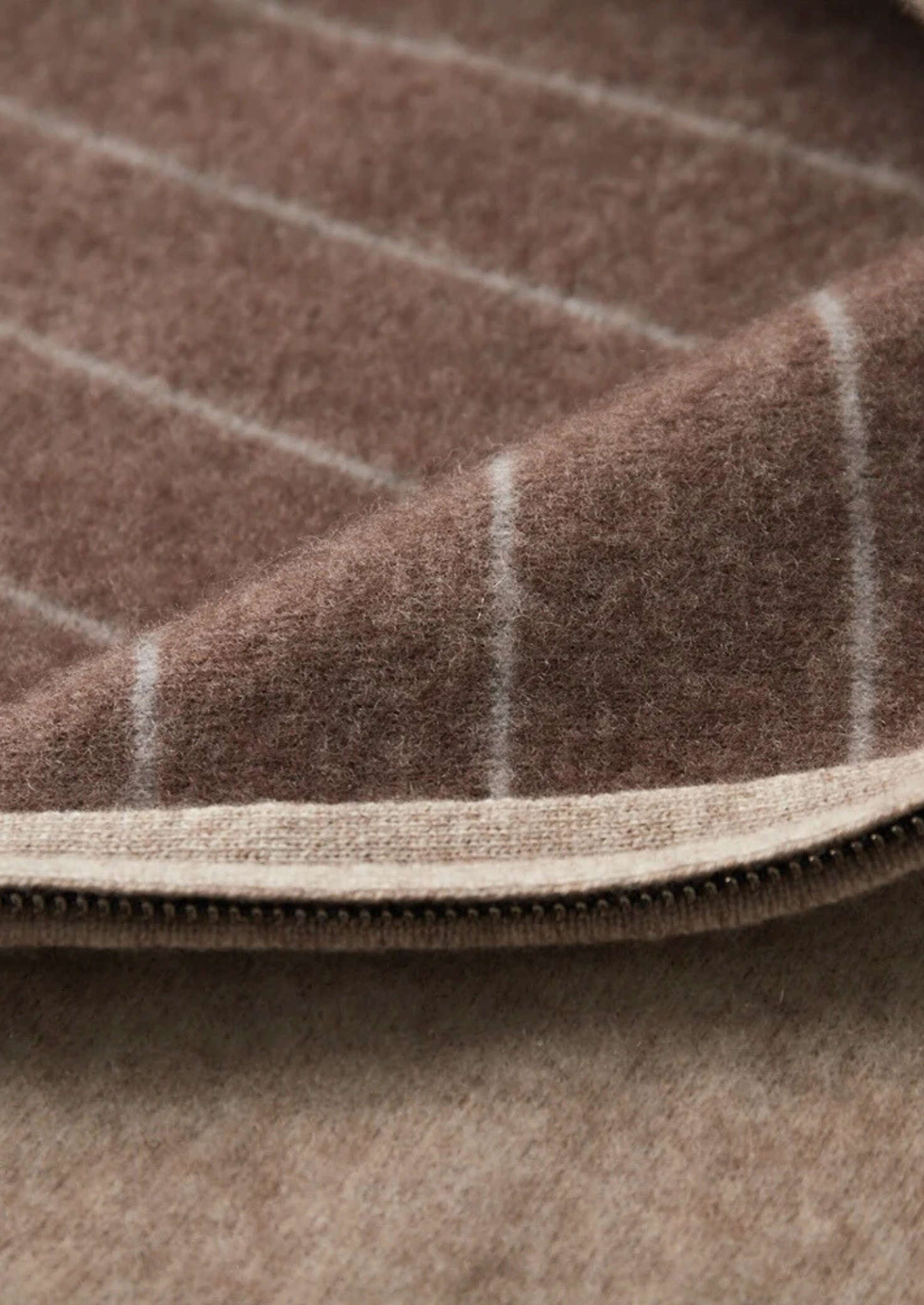 Men’s Double Tone Knit Zip Cardigan in Cashmere