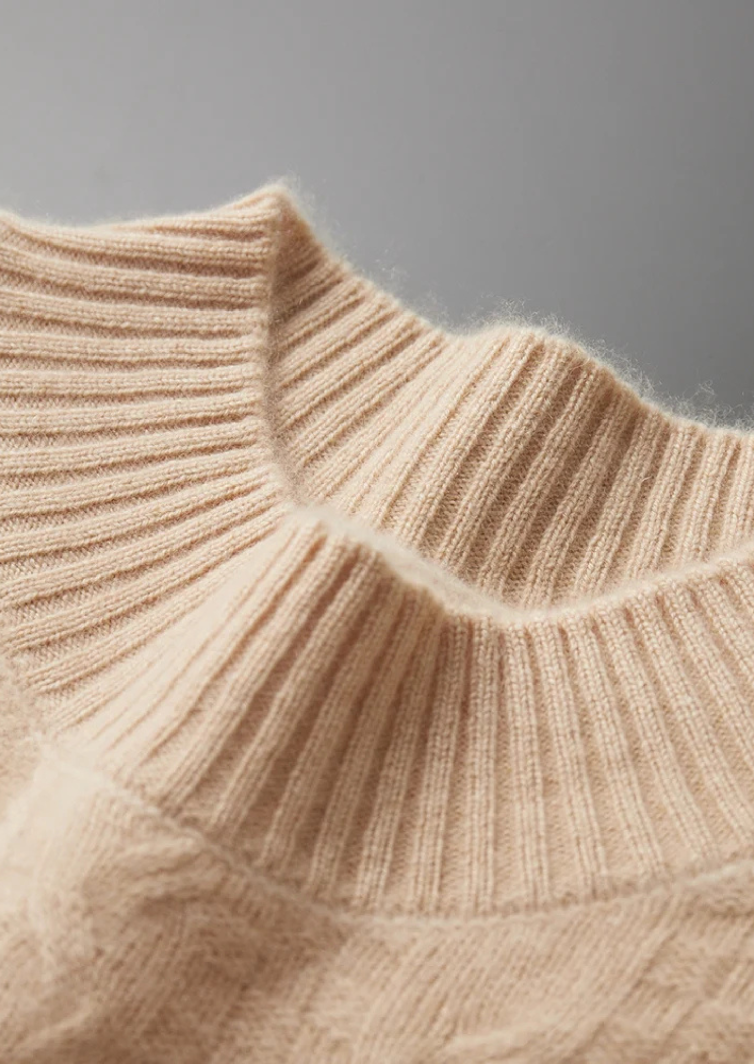 Merino Wool Jacquard Mockneck Pullover