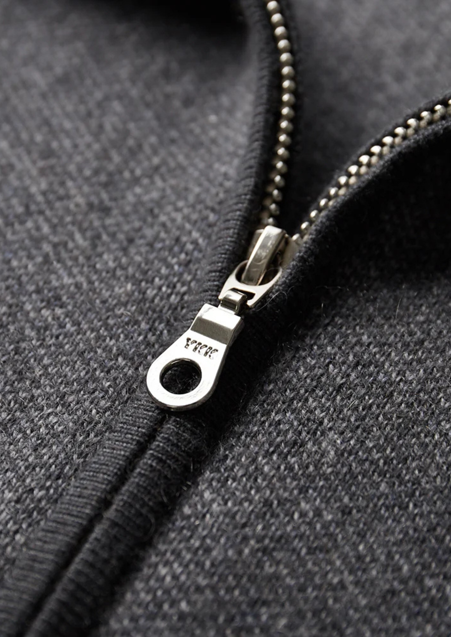 Men’s Jacquard Knit Zip Cardigan in Cashmere