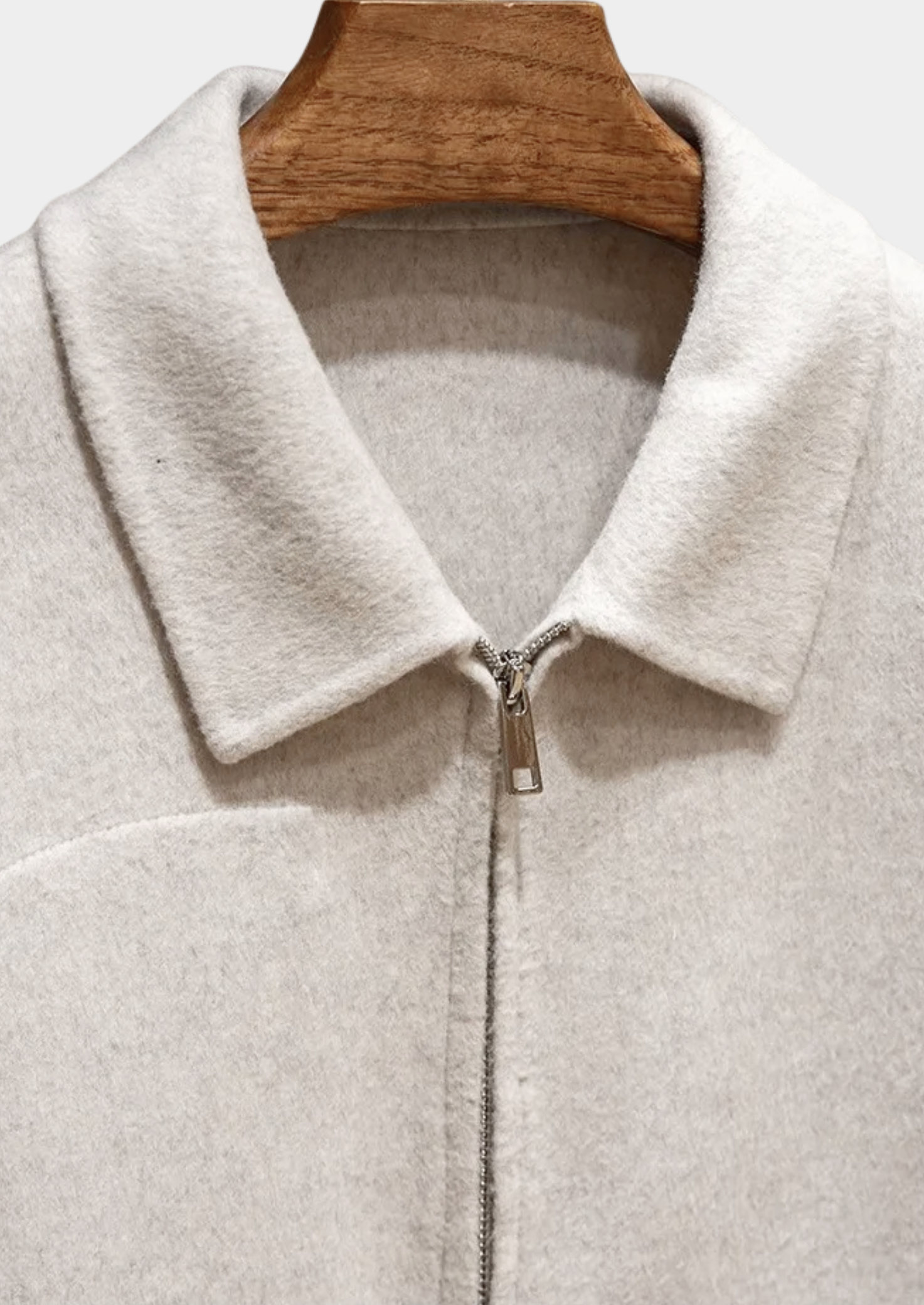 Men’s Cotton Zip Bomber Jacket with Ribbed Trim