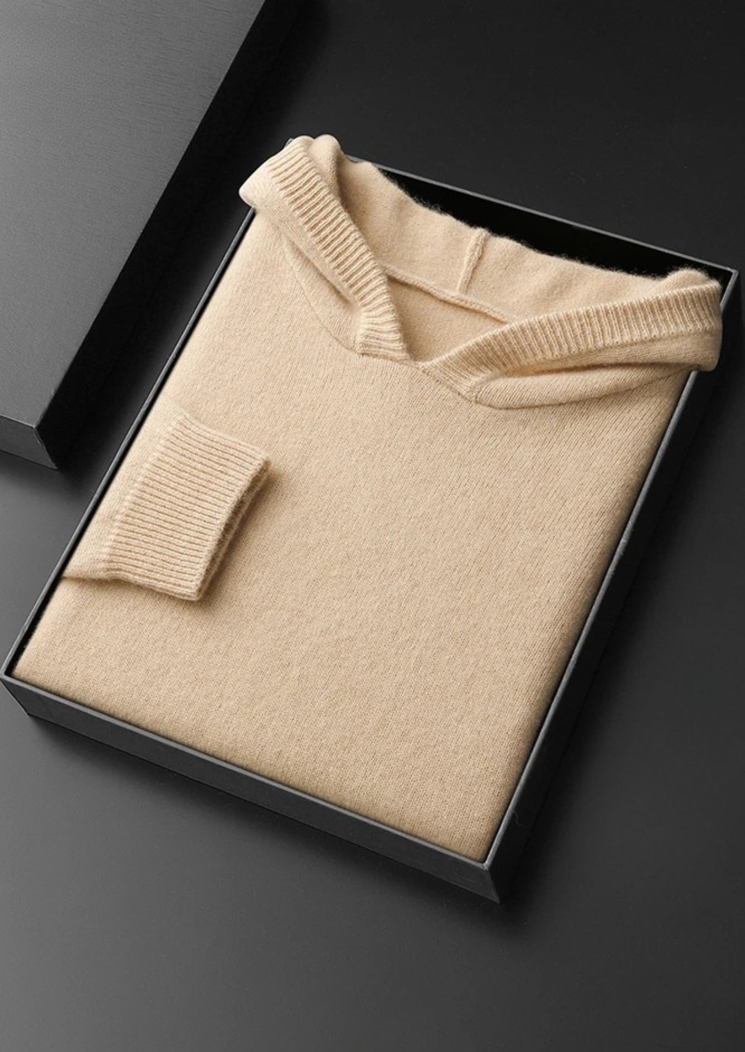 Cashmere Premium Hooded Zip Knit