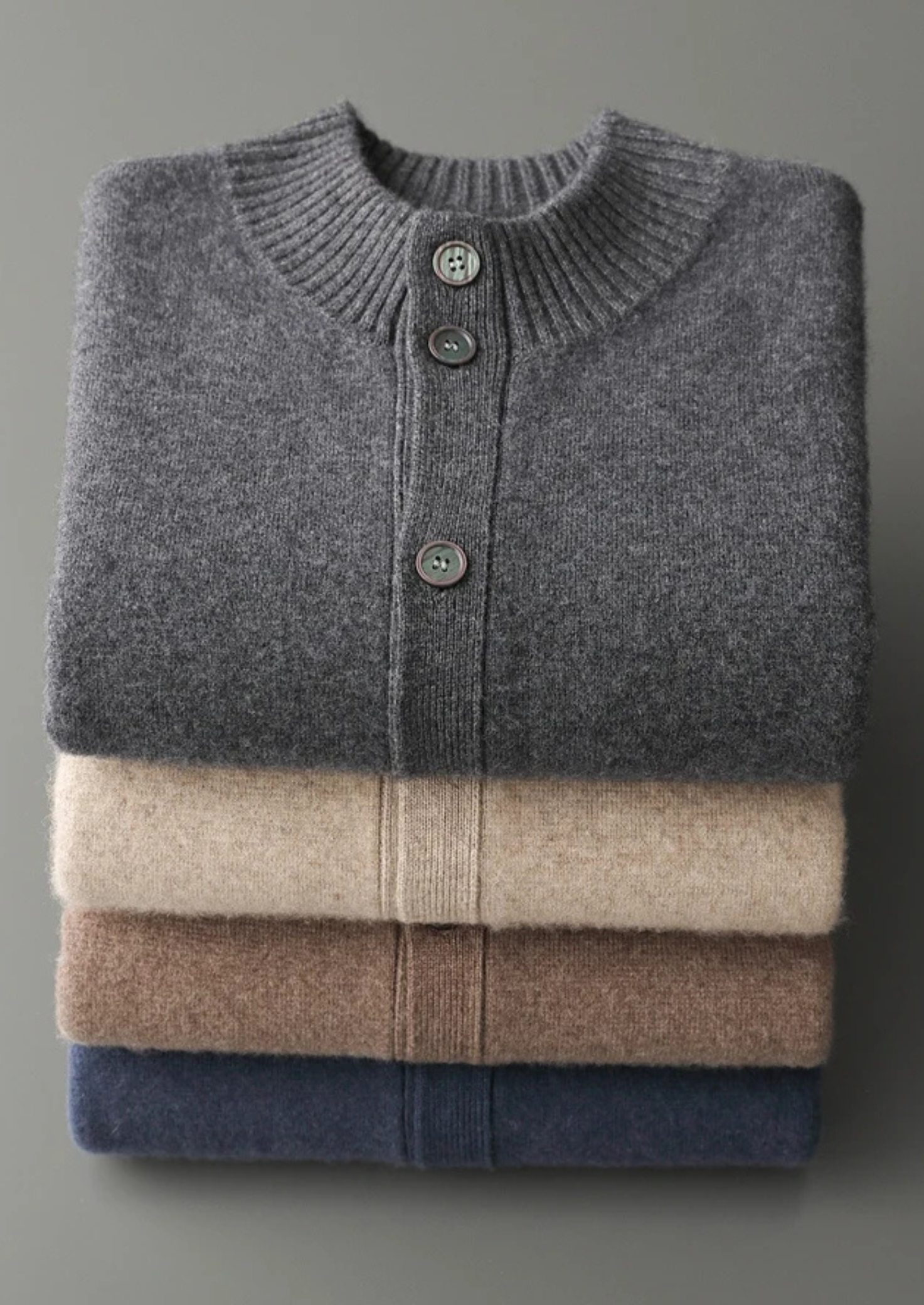 Cashmere Premium Button-Up Cardigan