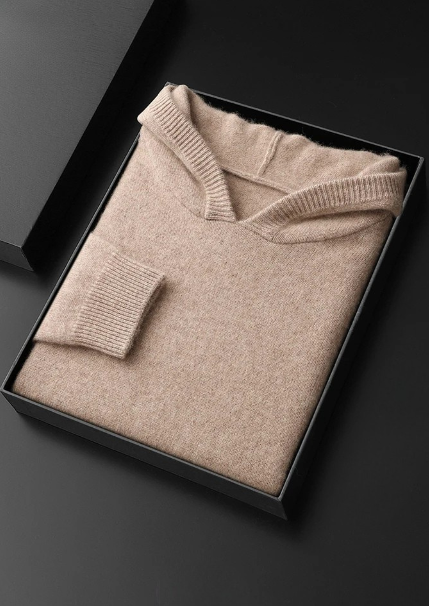 Cashmere Premium Hooded Zip Knit