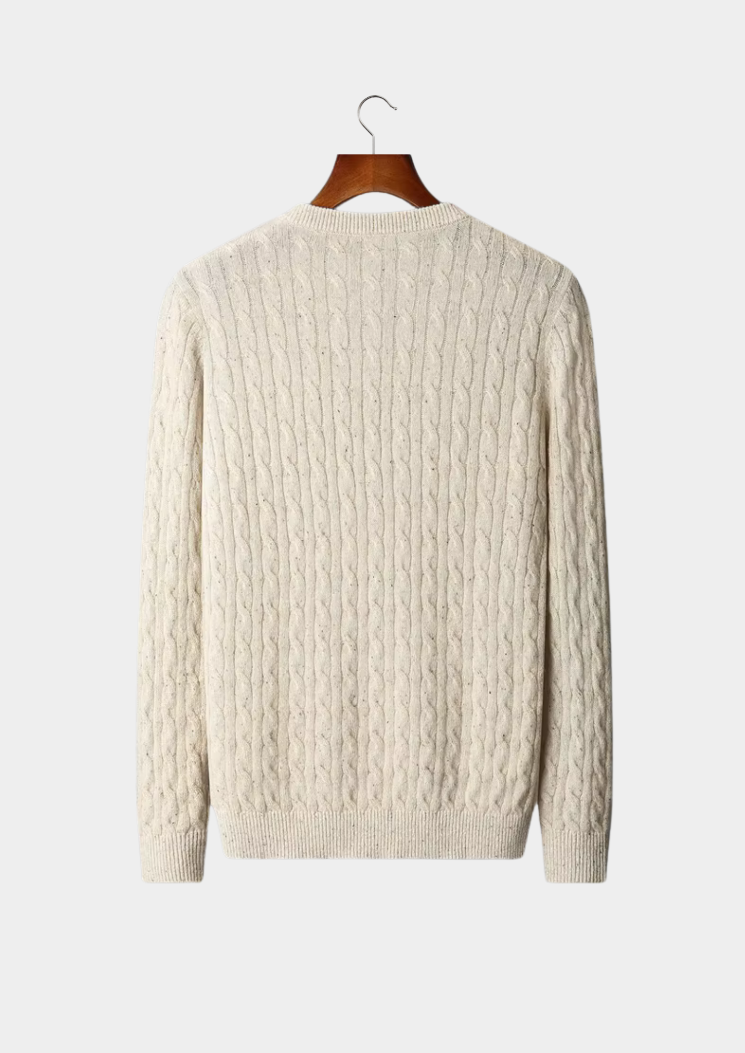 Men’s Extra-Fine Merino Wool Ribbed Knit Crewneck Sweater