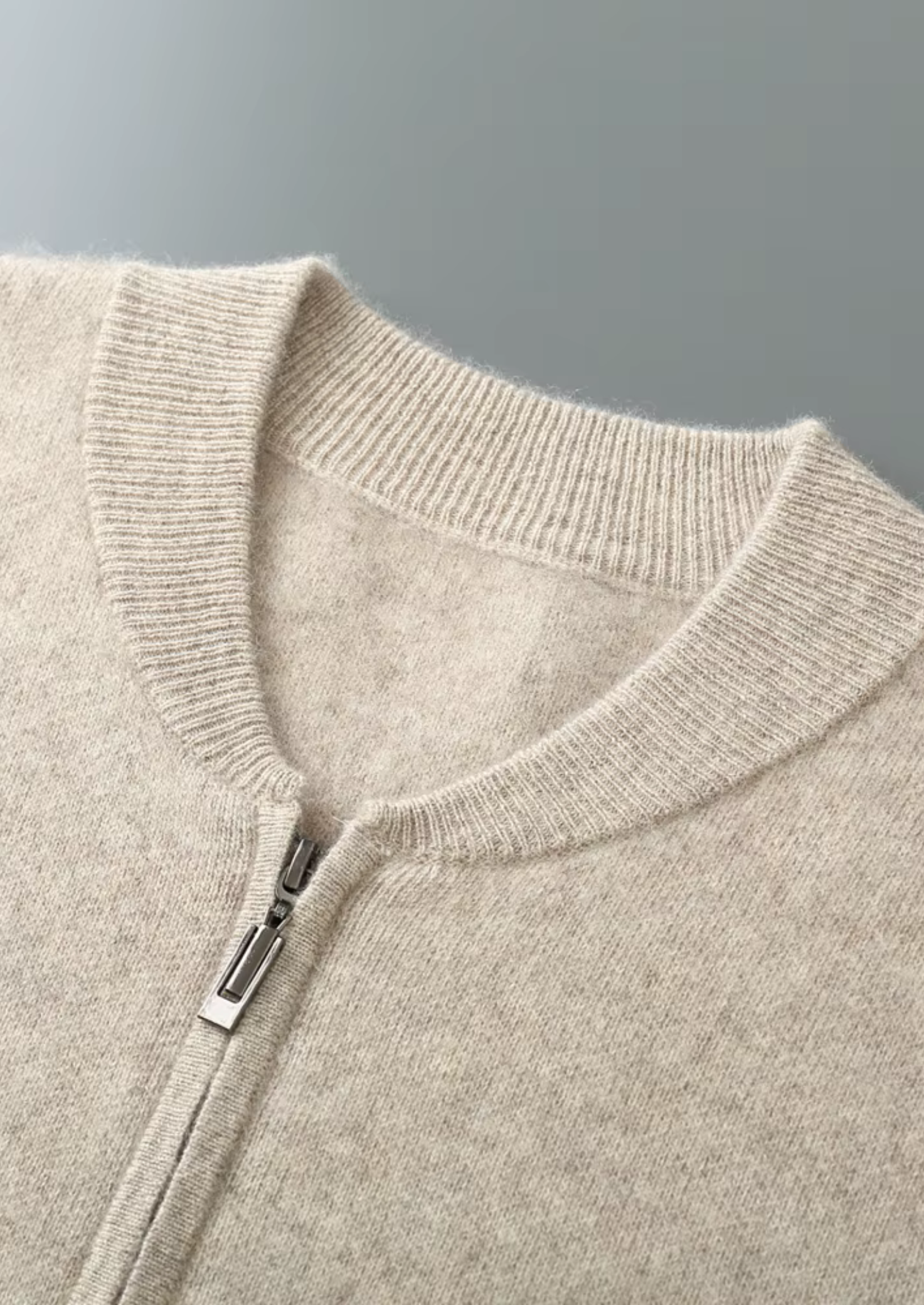 Merino Wool Extra-Fine V-Neck Knit Cardigan