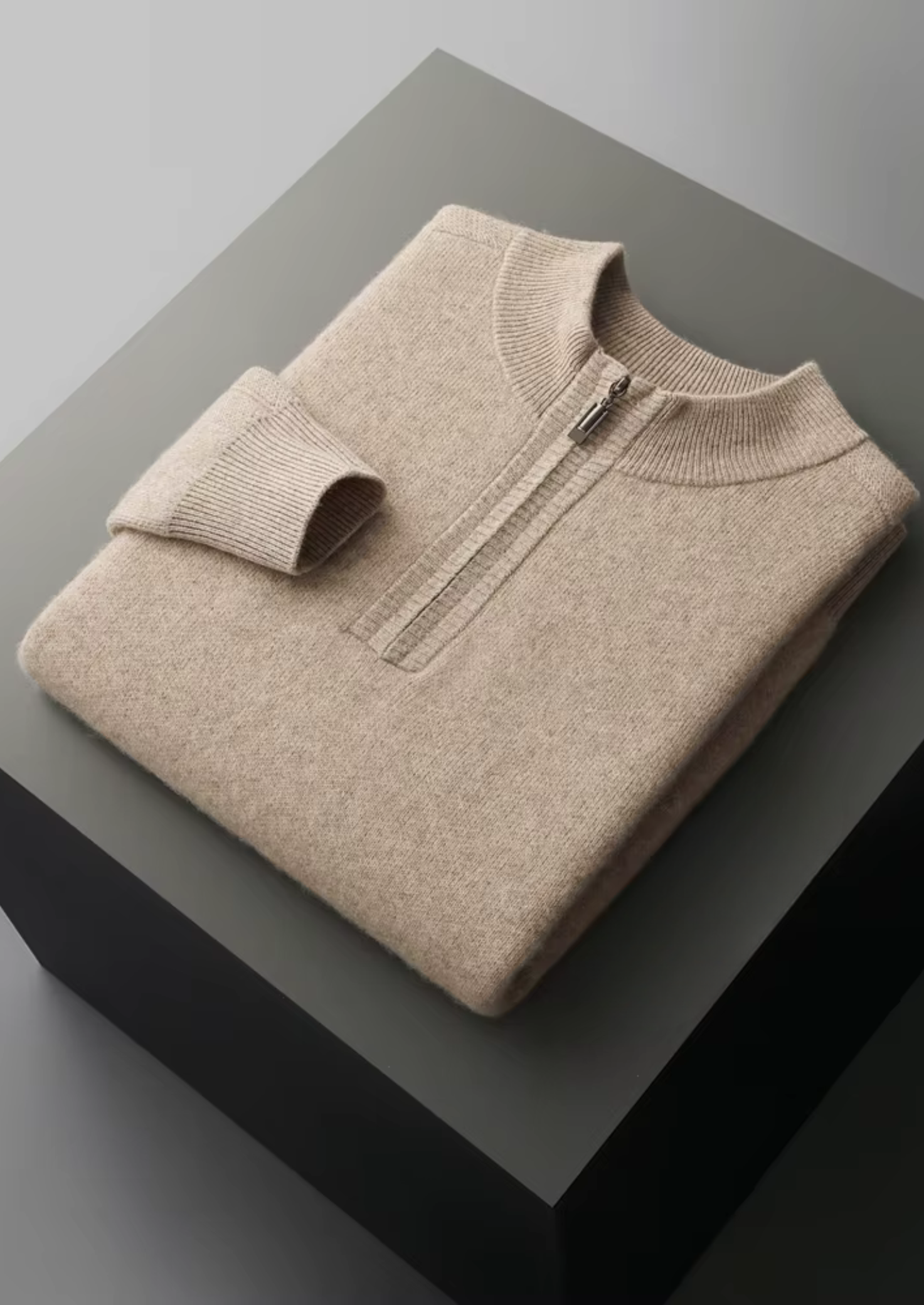 Premium Cashmere Half Zip Set