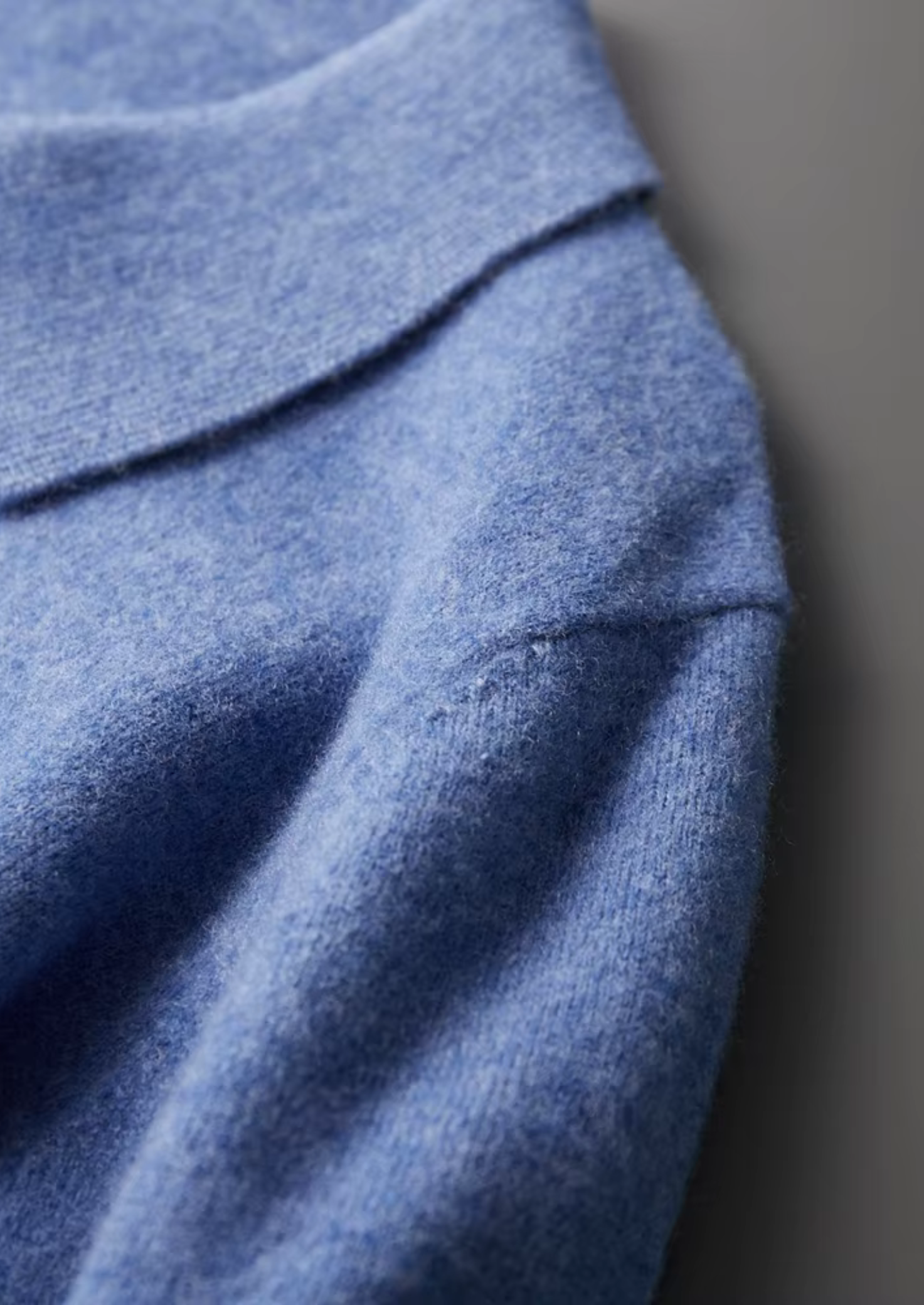 Merino Wool Extra-Fine Half Zip Polo Top