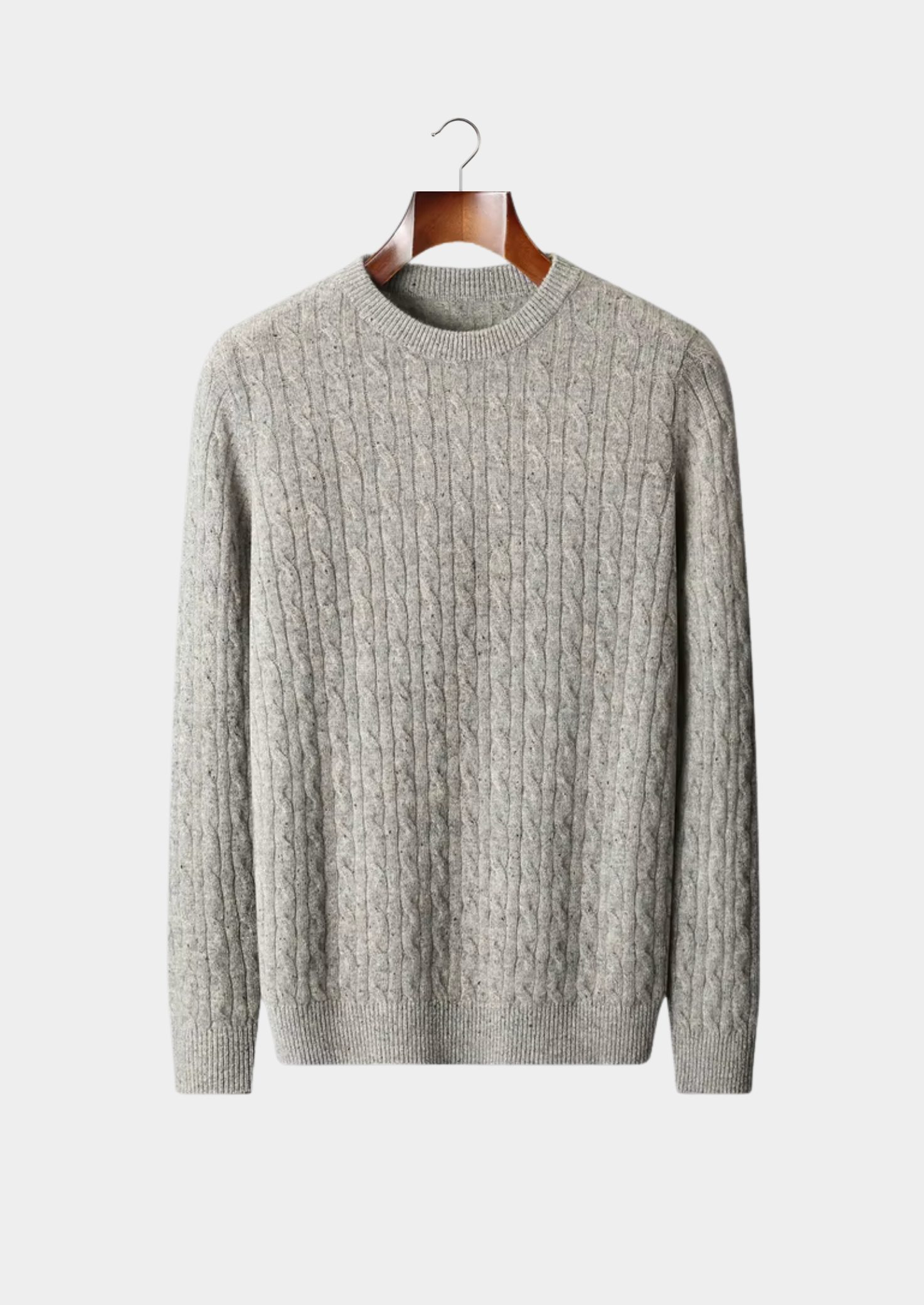 Men’s Extra-Fine Merino Wool Ribbed Knit Crewneck Sweater