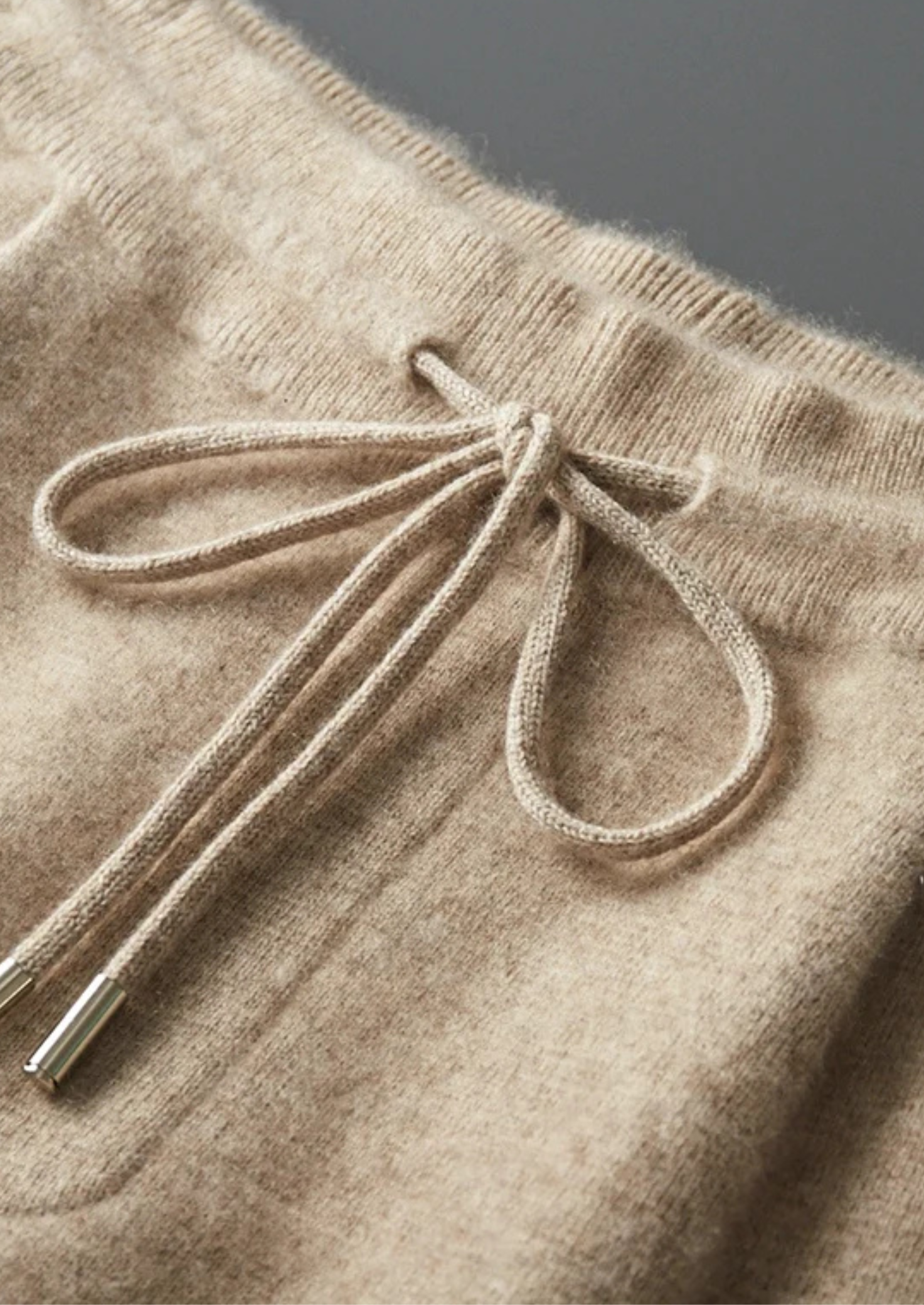 Men’s Zip-Up Cashmere Knit Set with Ribbed Details