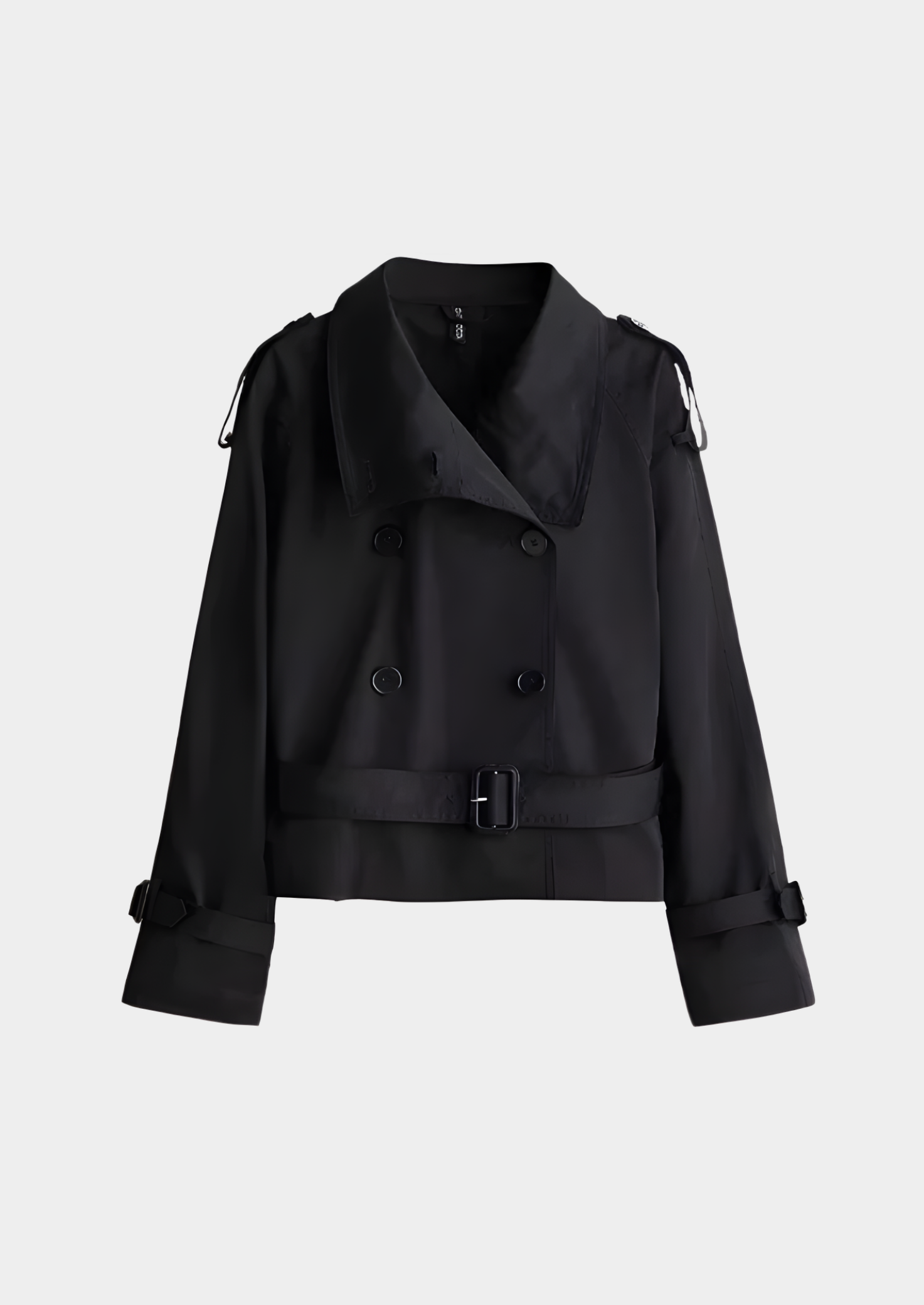 Refined Belted Short Trench Coat Women