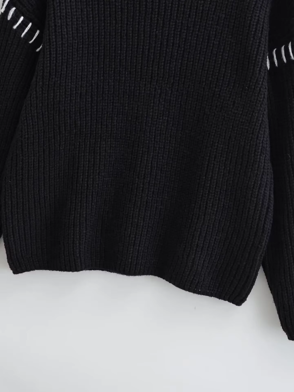 Oversized Sweater with Contrast Stitch Women