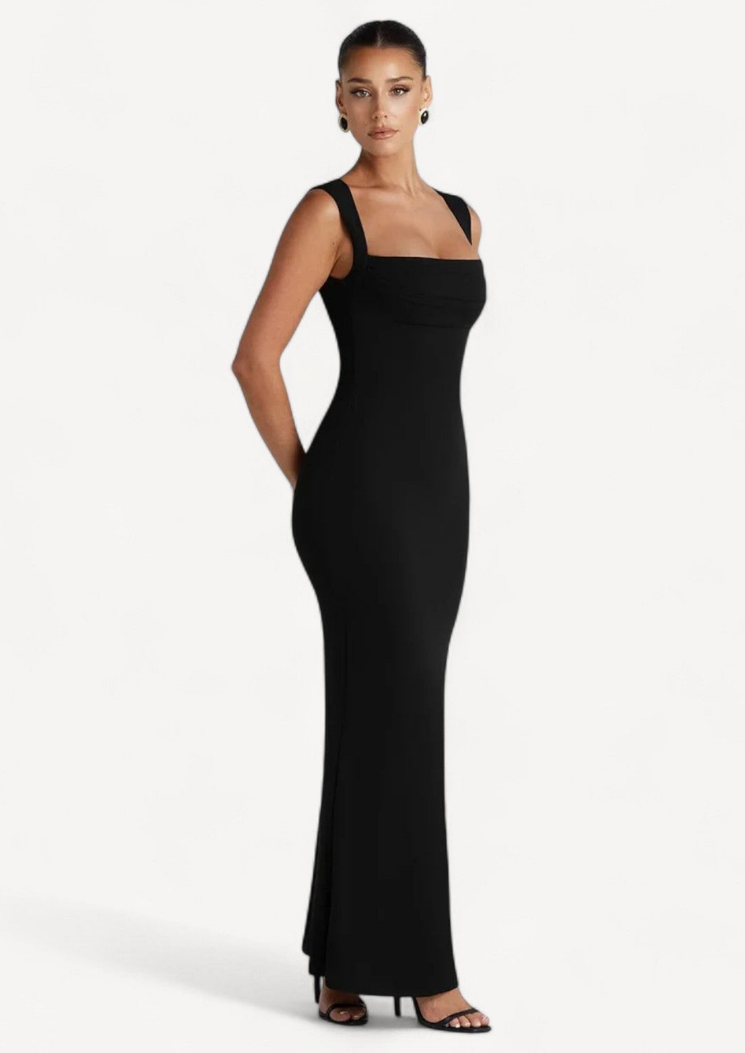 Neck Bodycon Maxi Dress – Elegant Formal Evening Dress Women