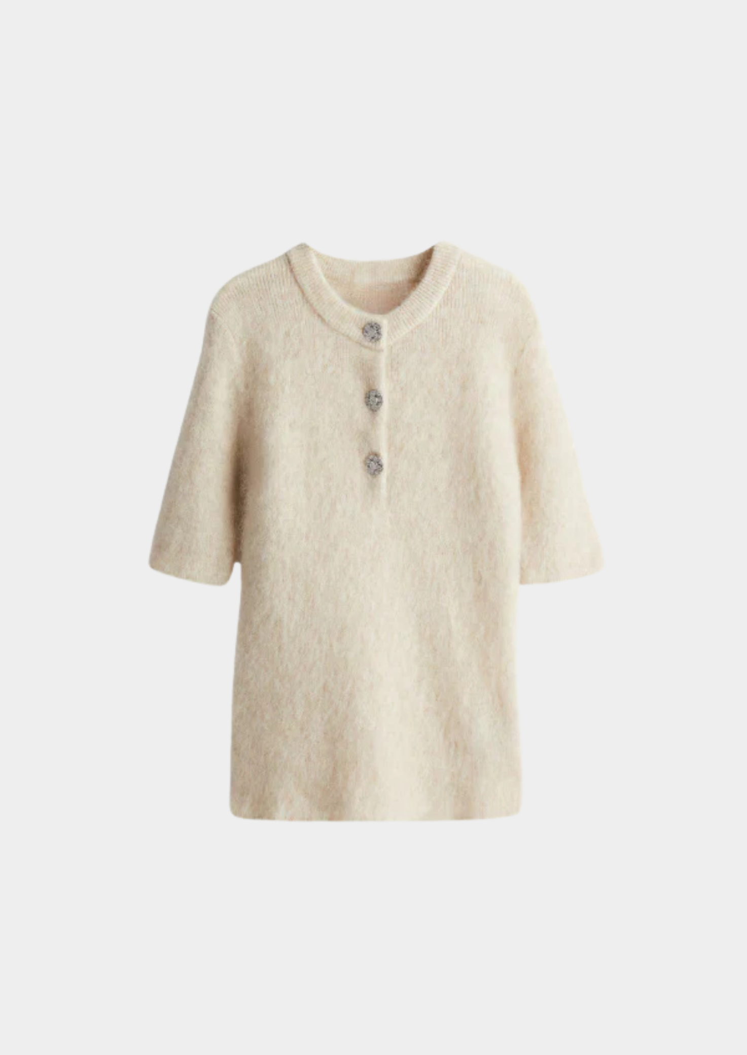 Women’s Mohair-Blend Knit Co-Ord Set with Skirt and Short-Sleeve Top