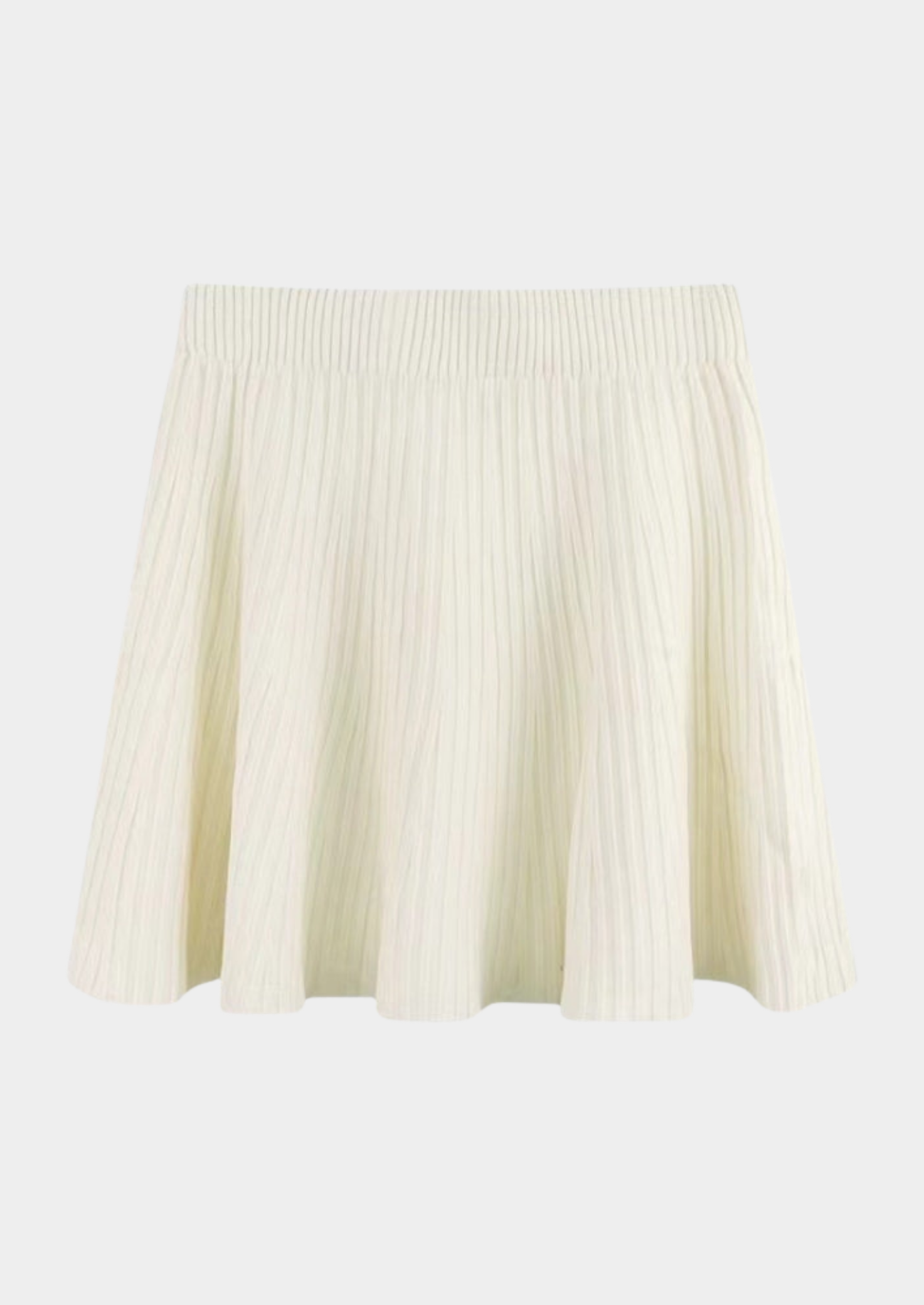 Pleated Wool Mini Skirt Women