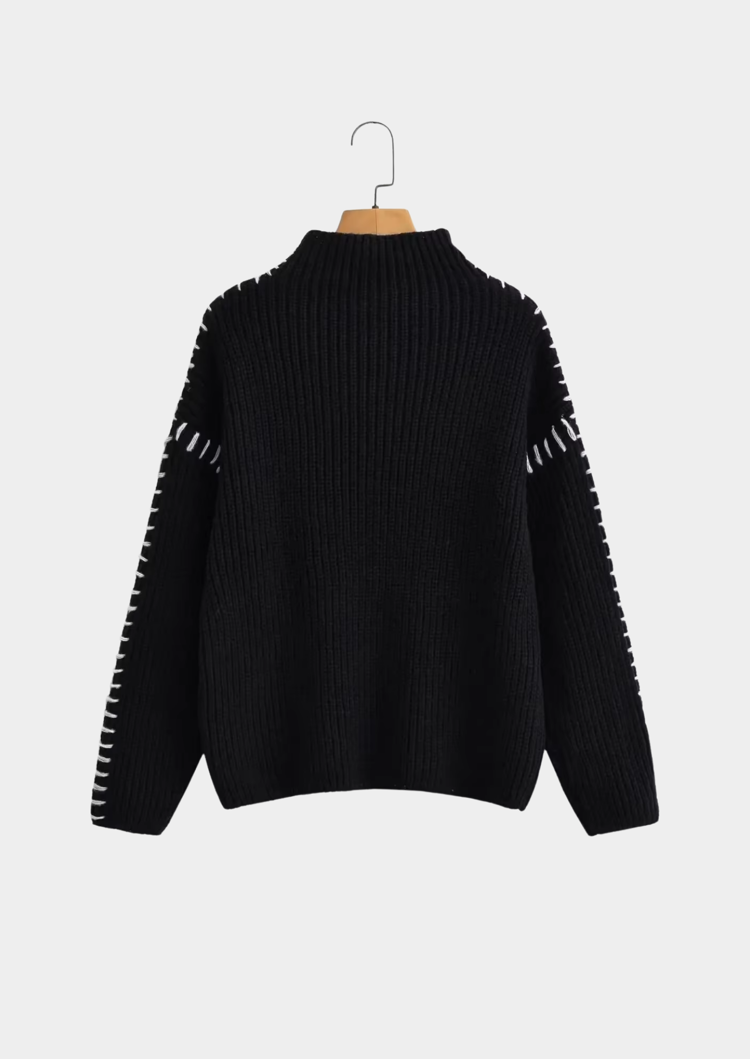 Oversized Sweater with Contrast Stitch Women