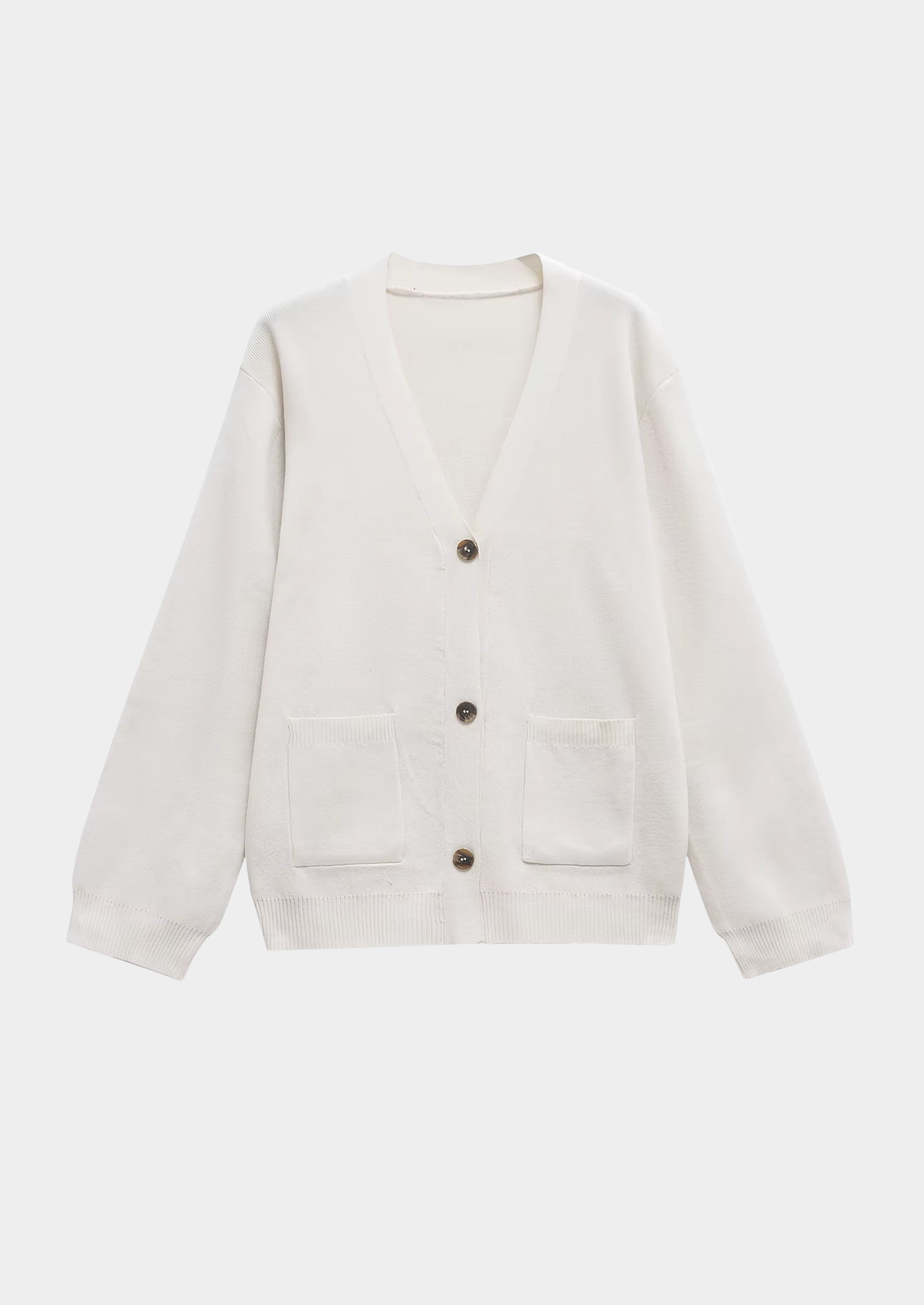 Solid Color Knitted Cardigan for Women