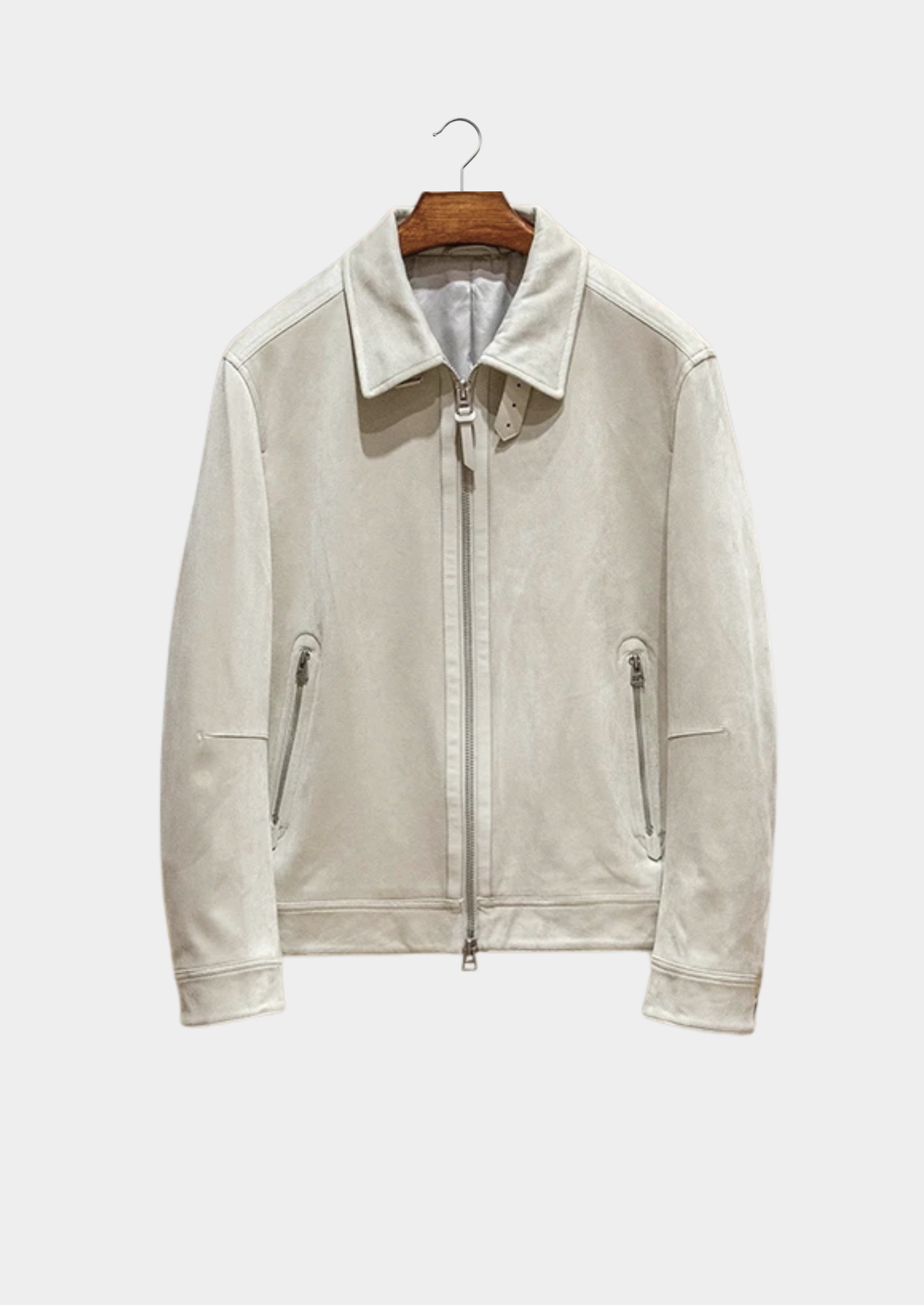 Men’s Suede Zip-Up Bomber Jacket