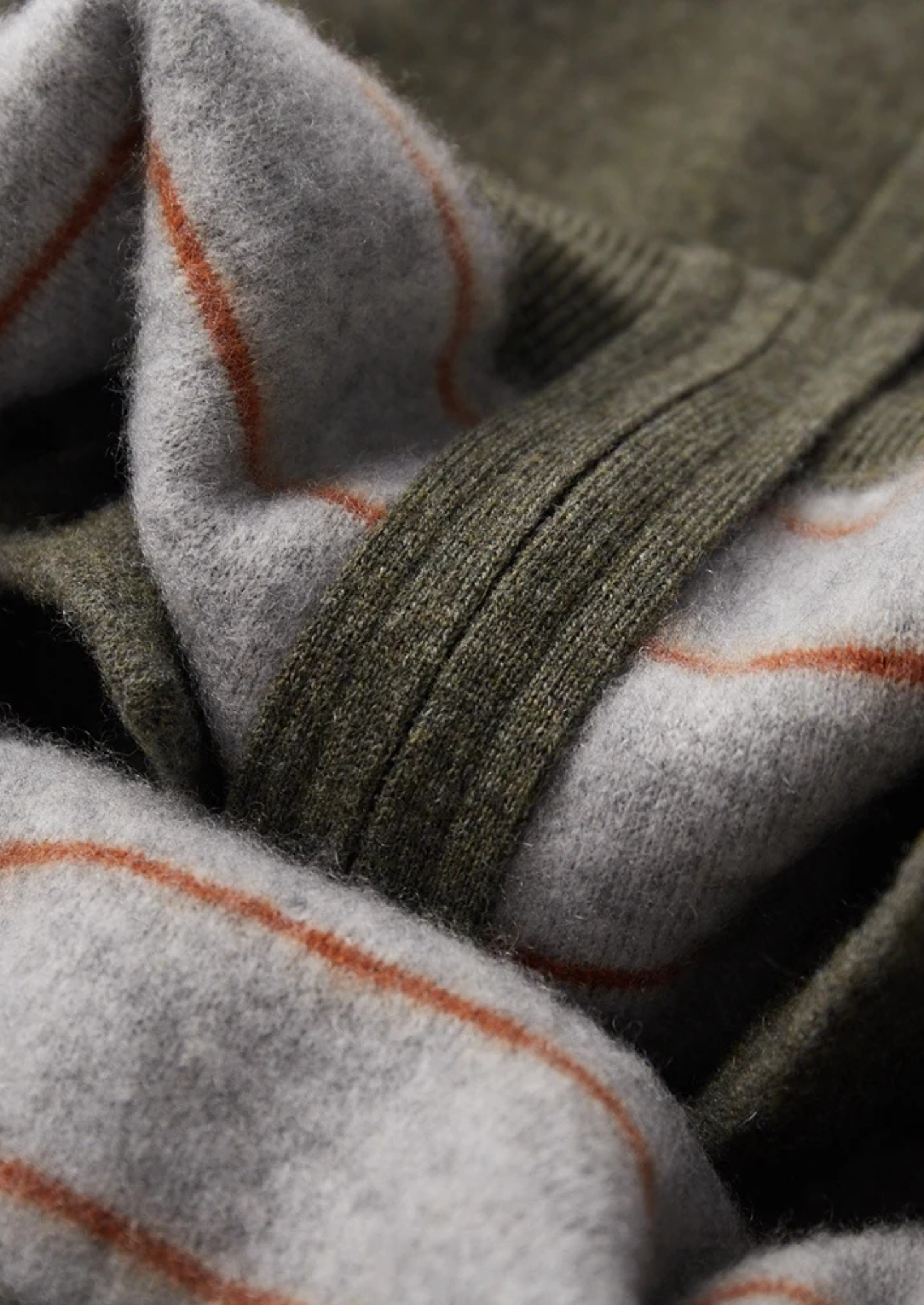 Men’s Double Tone Knit Zip Cardigan in Cashmere