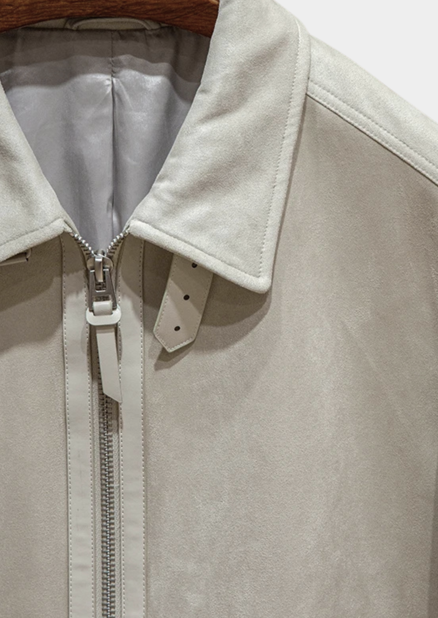 Men’s Suede Zip-Up Bomber Jacket