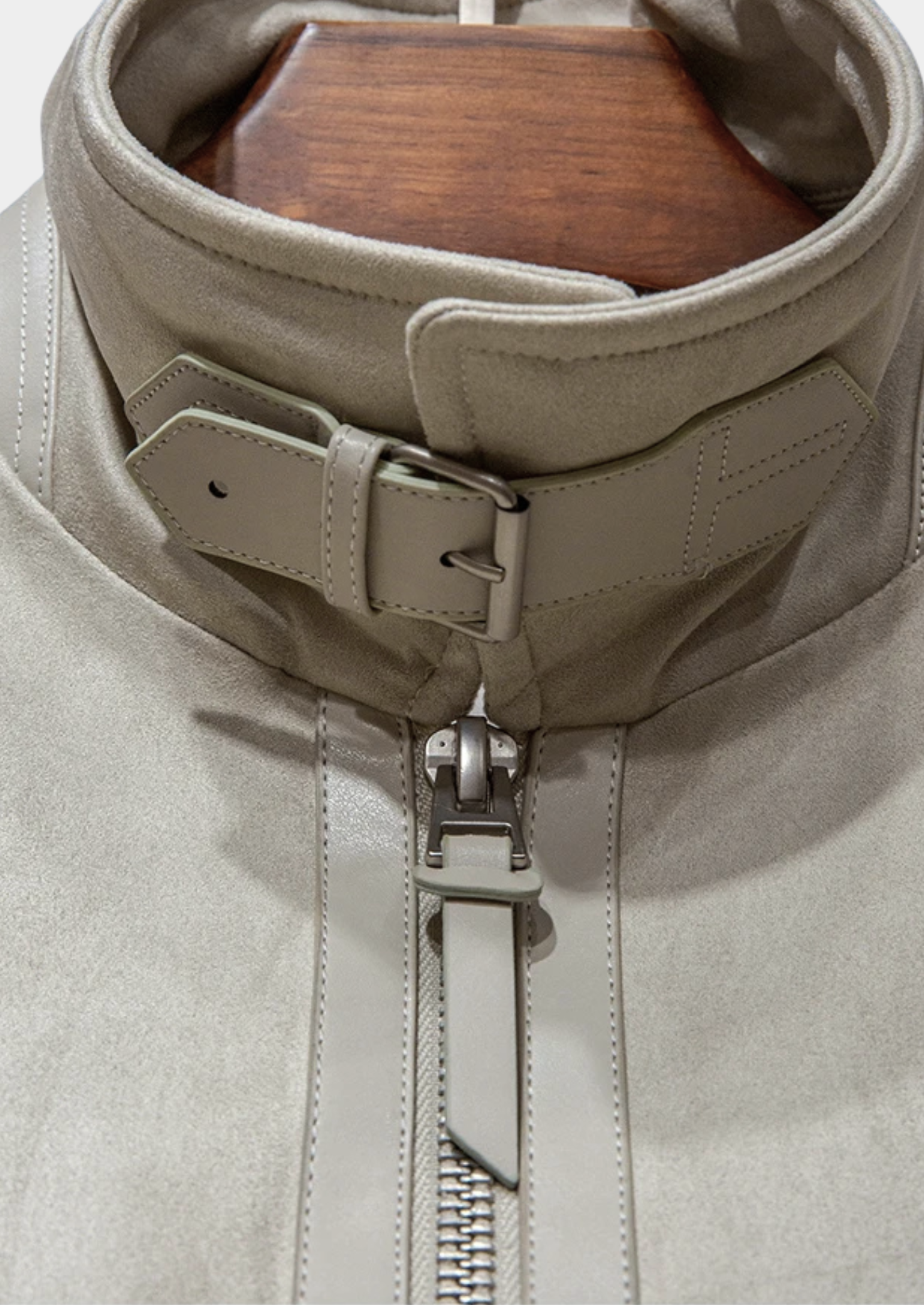 Men’s Suede Zip-Up Bomber Jacket