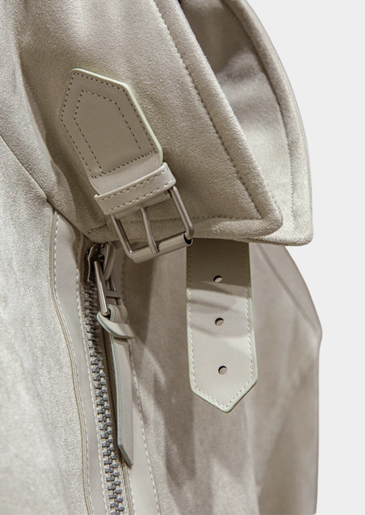 Men’s Suede Zip-Up Bomber Jacket