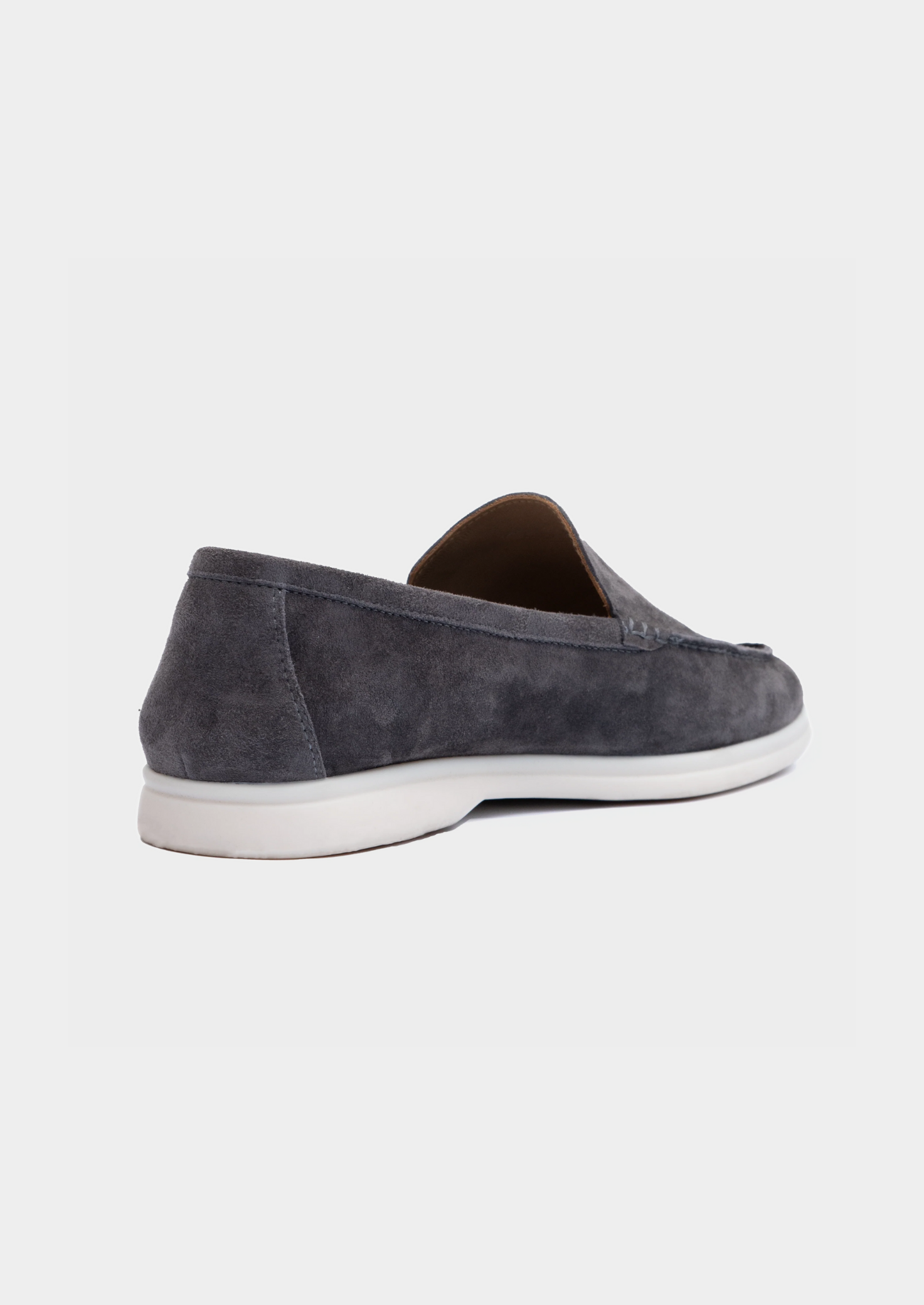 Men’s Suede Loafers in Ash Gray