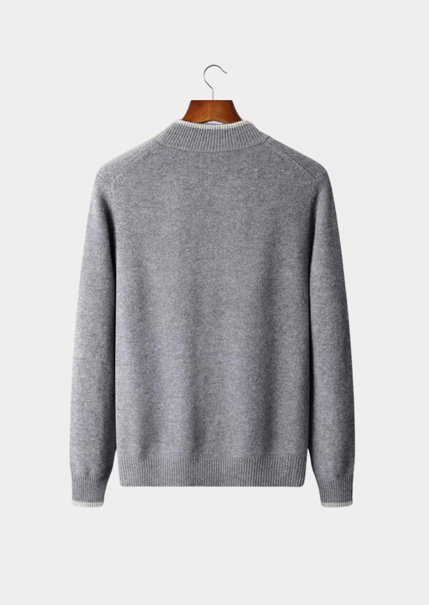 Merino Wool Extra-Fine Two-Tone Knit Cardigan