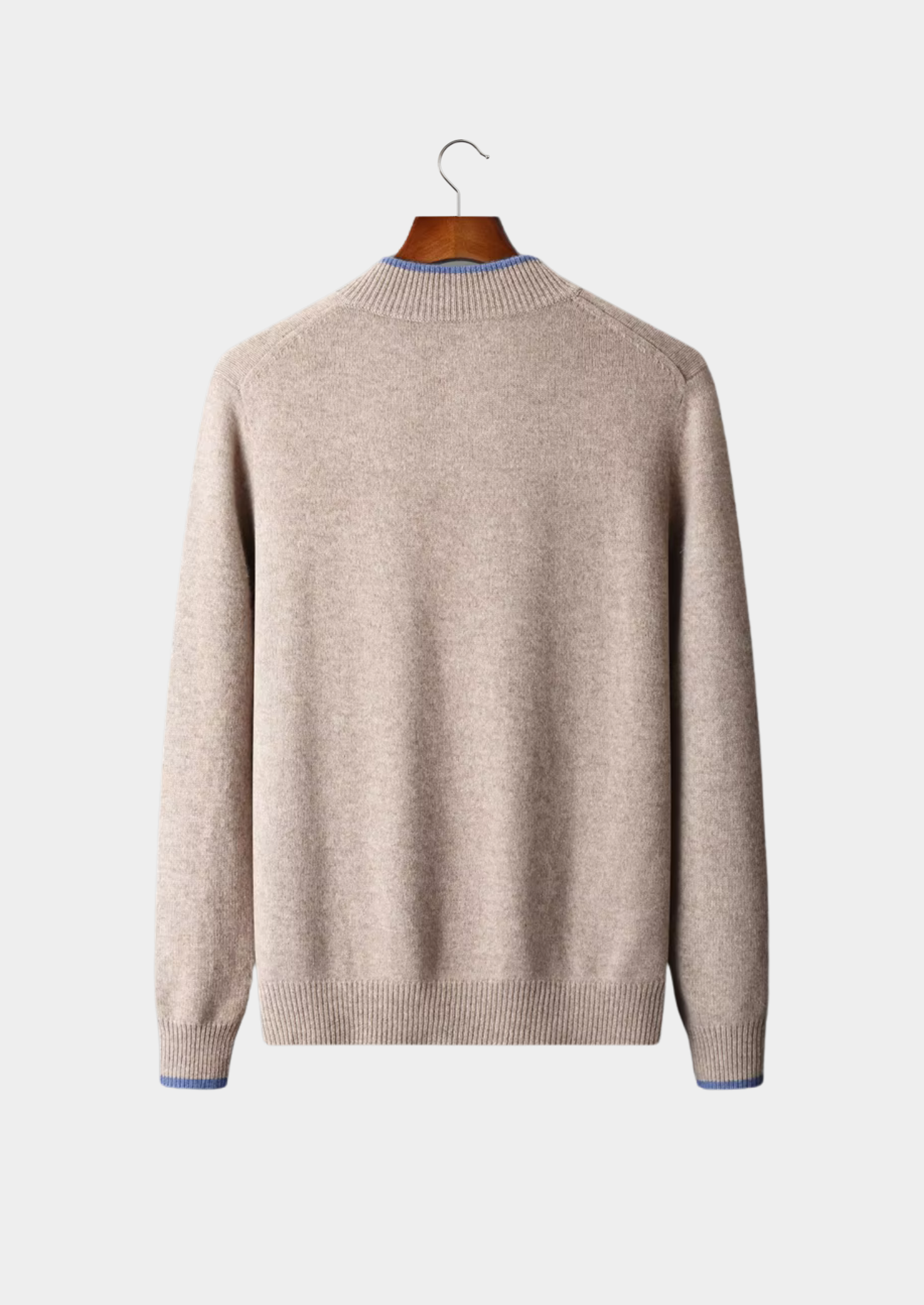 Merino Wool Extra-Fine Two-Tone Knit Cardigan