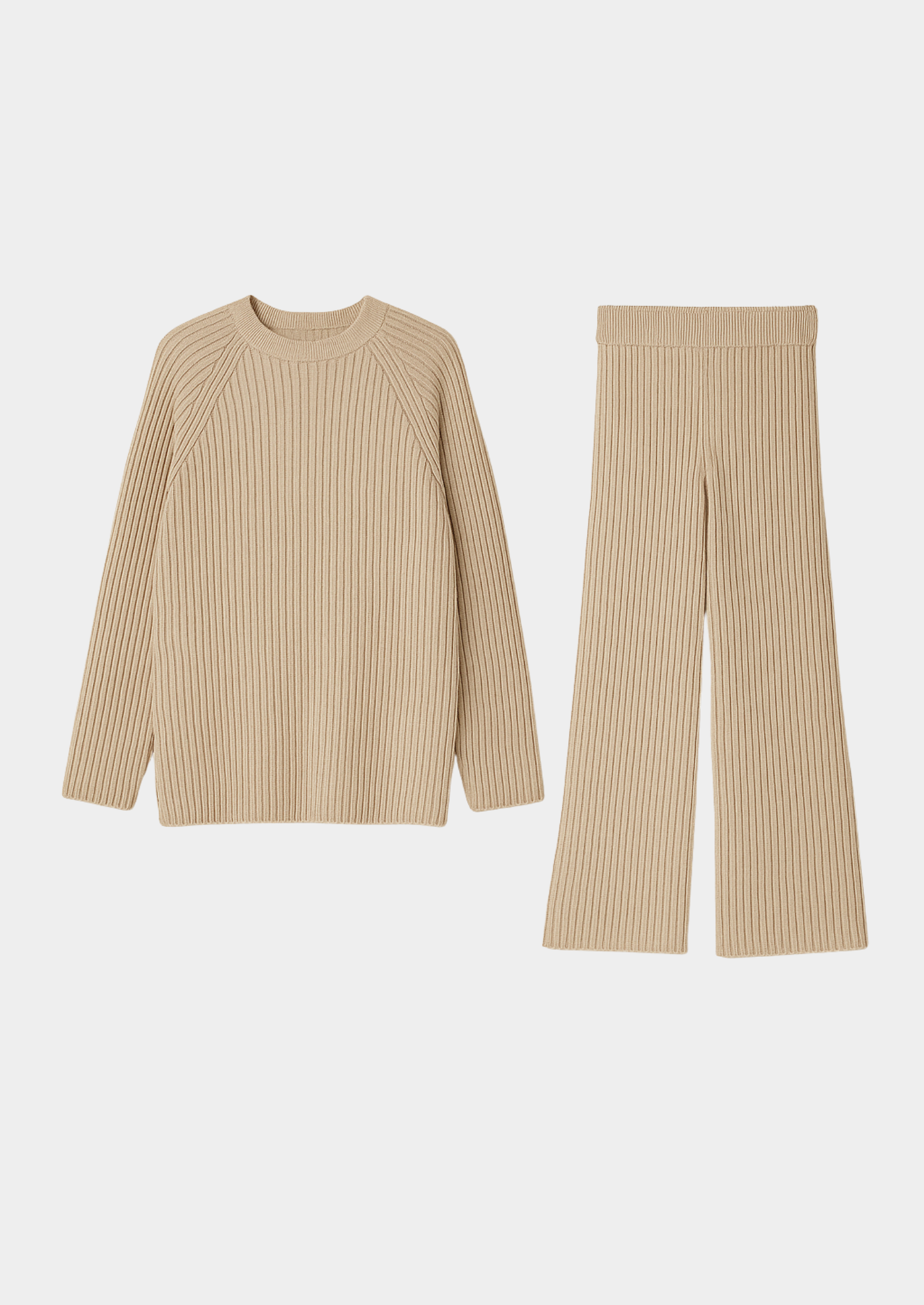 Ribbed Knit Loungewear Set Women