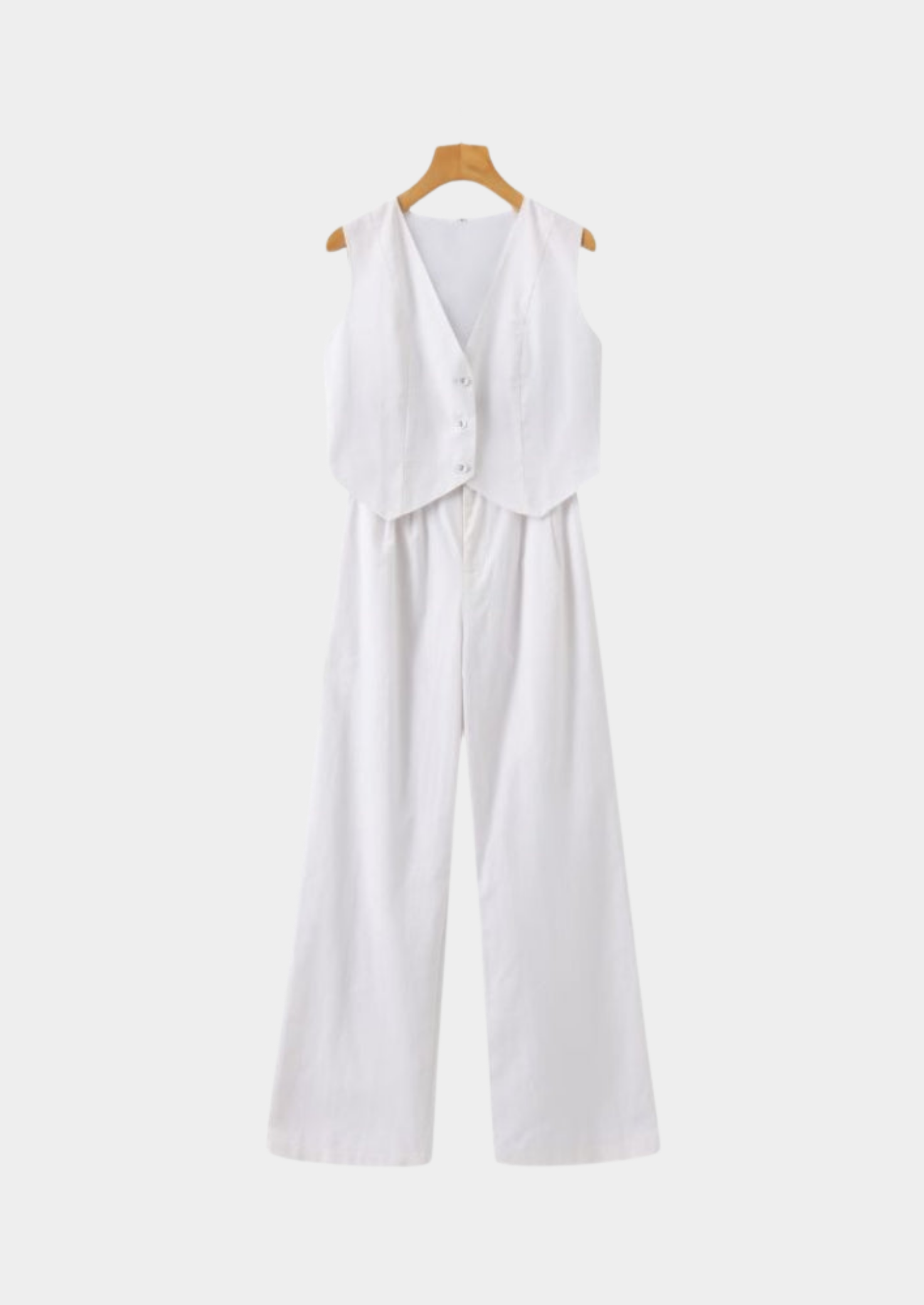 Linen Tailored Two-Piece Set Women