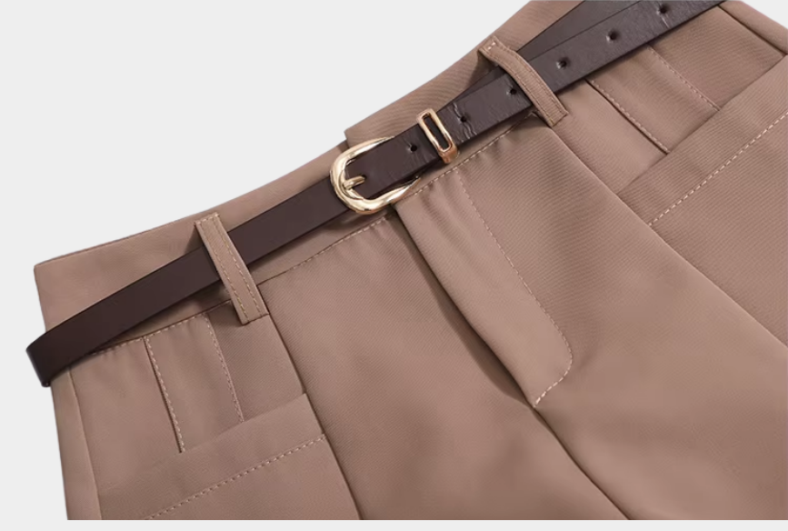 High-Waist Tailored Shorts Women