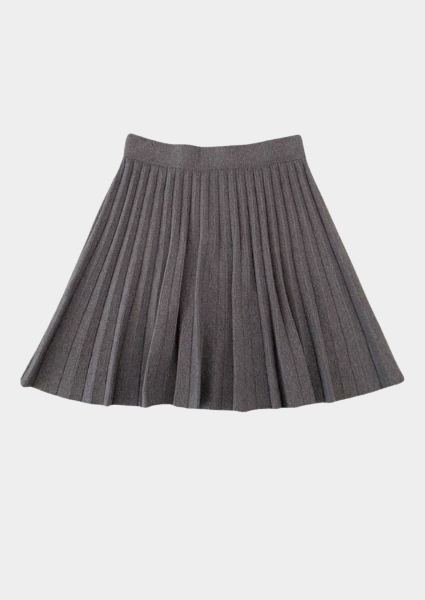 Pleated Wool Mini Skirt Women
