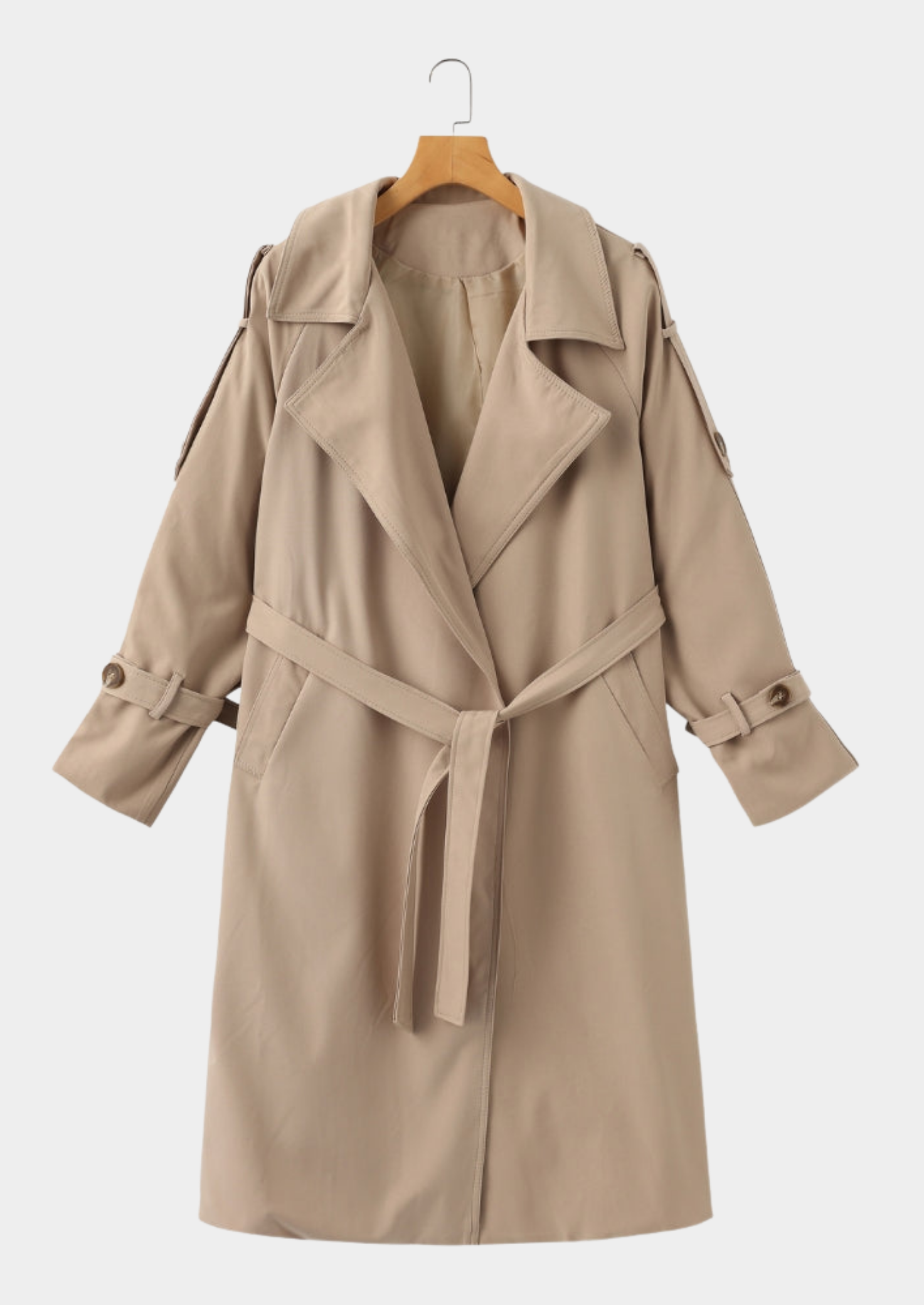 Structured Trench Coat with Lapels Women