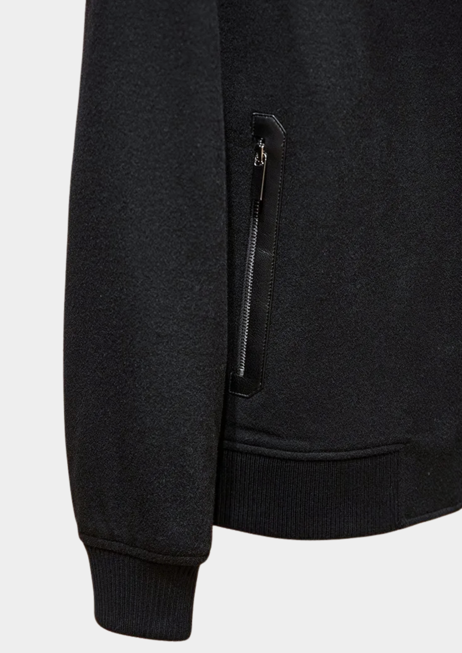 Men’s Zip-Up Bomber Jacket in Cashmere