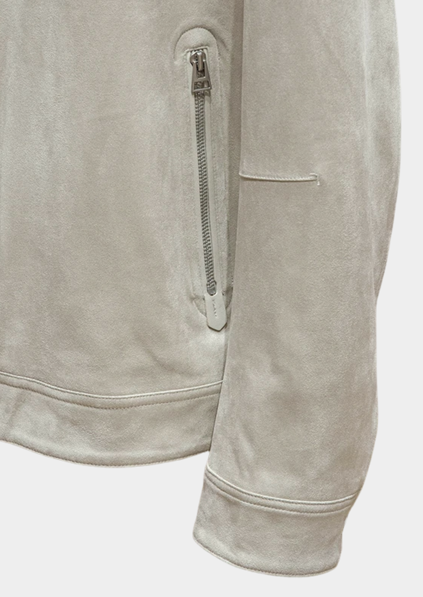 Men’s Suede Zip-Up Bomber Jacket