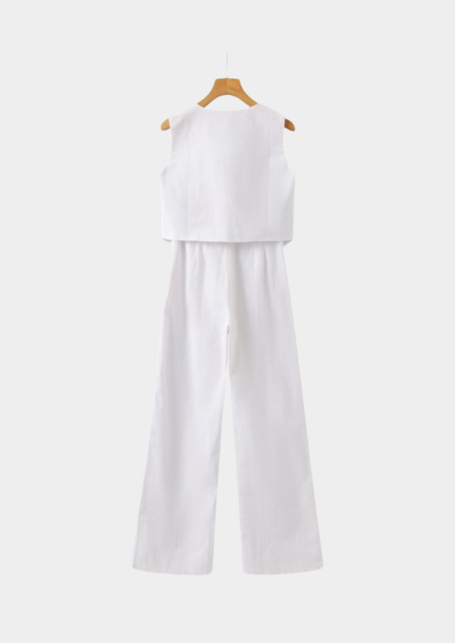 Linen Tailored Two-Piece Set Women