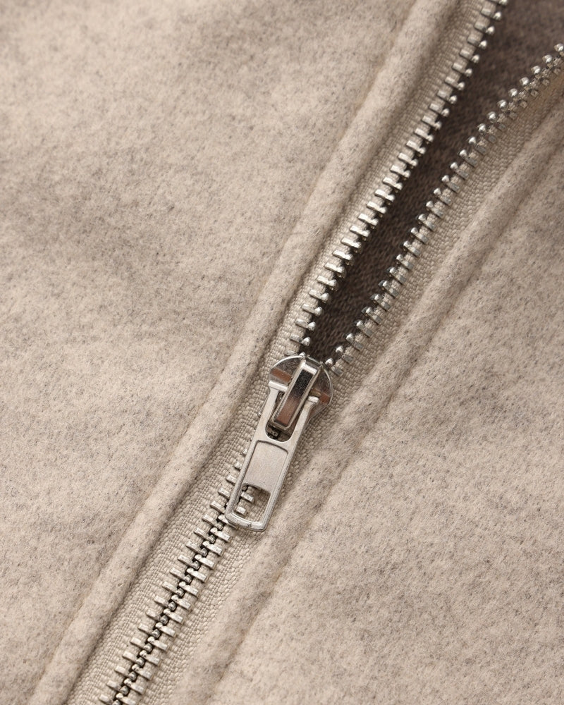 Refined Wool Zip Coat Women