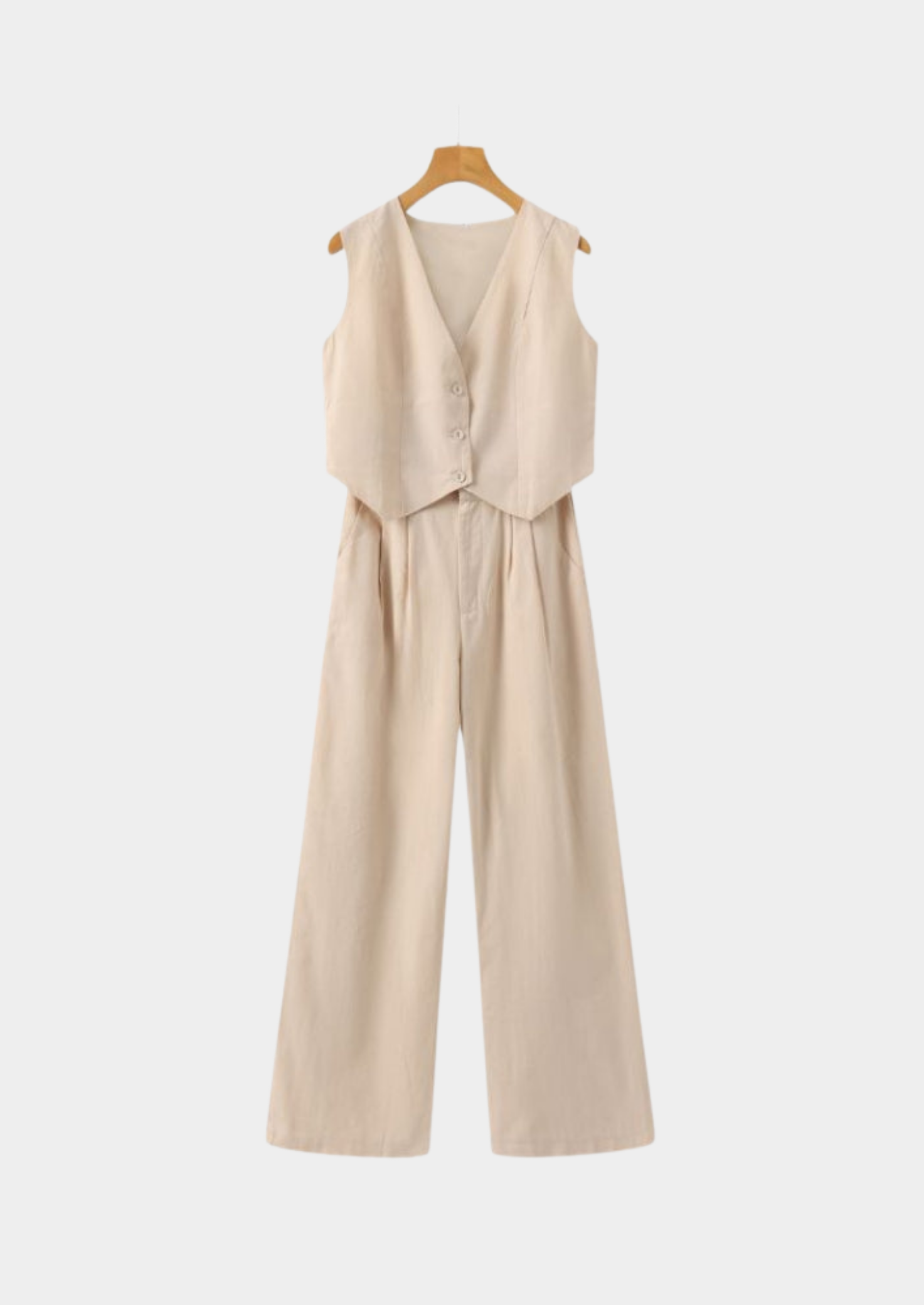 Linen Tailored Two-Piece Set Women
