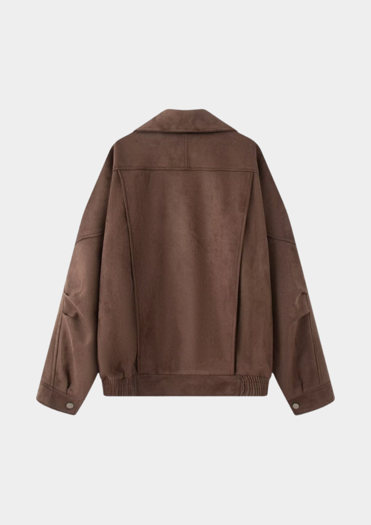 Suede-Style Belted Zip Jacket Women