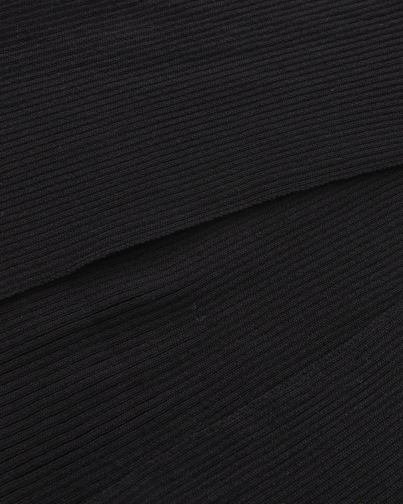 Ribbed V-Neck Knit Midi Dress Women