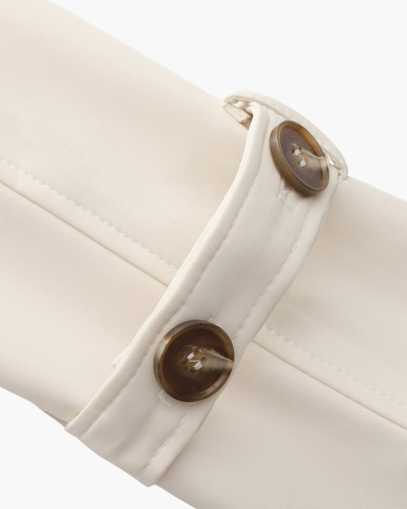 Structured Trench Coat with Lapels Women