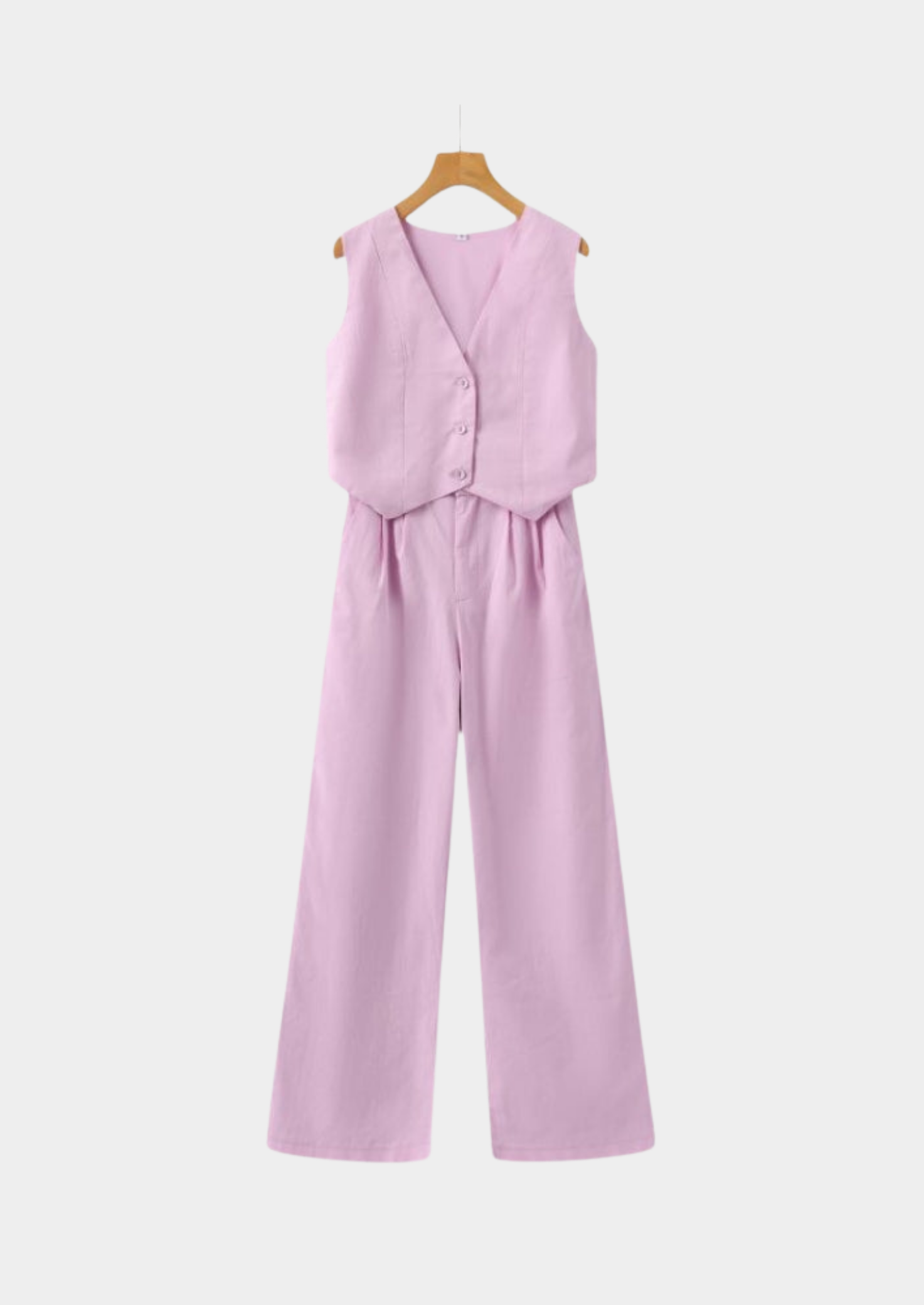 Linen Tailored Two-Piece Set Women